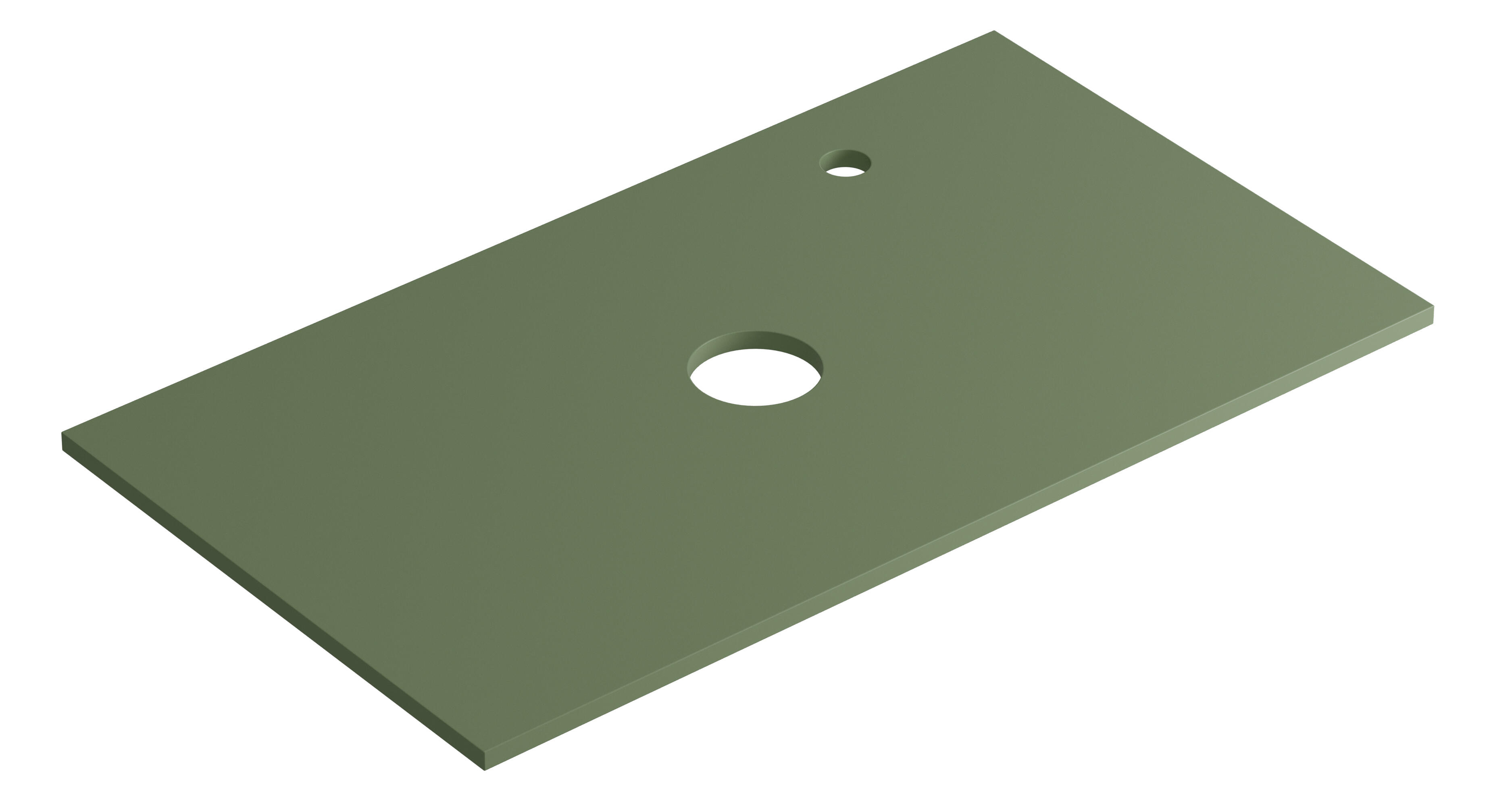 Encimera lavabo tecolor verde 80x46x1.5 cm