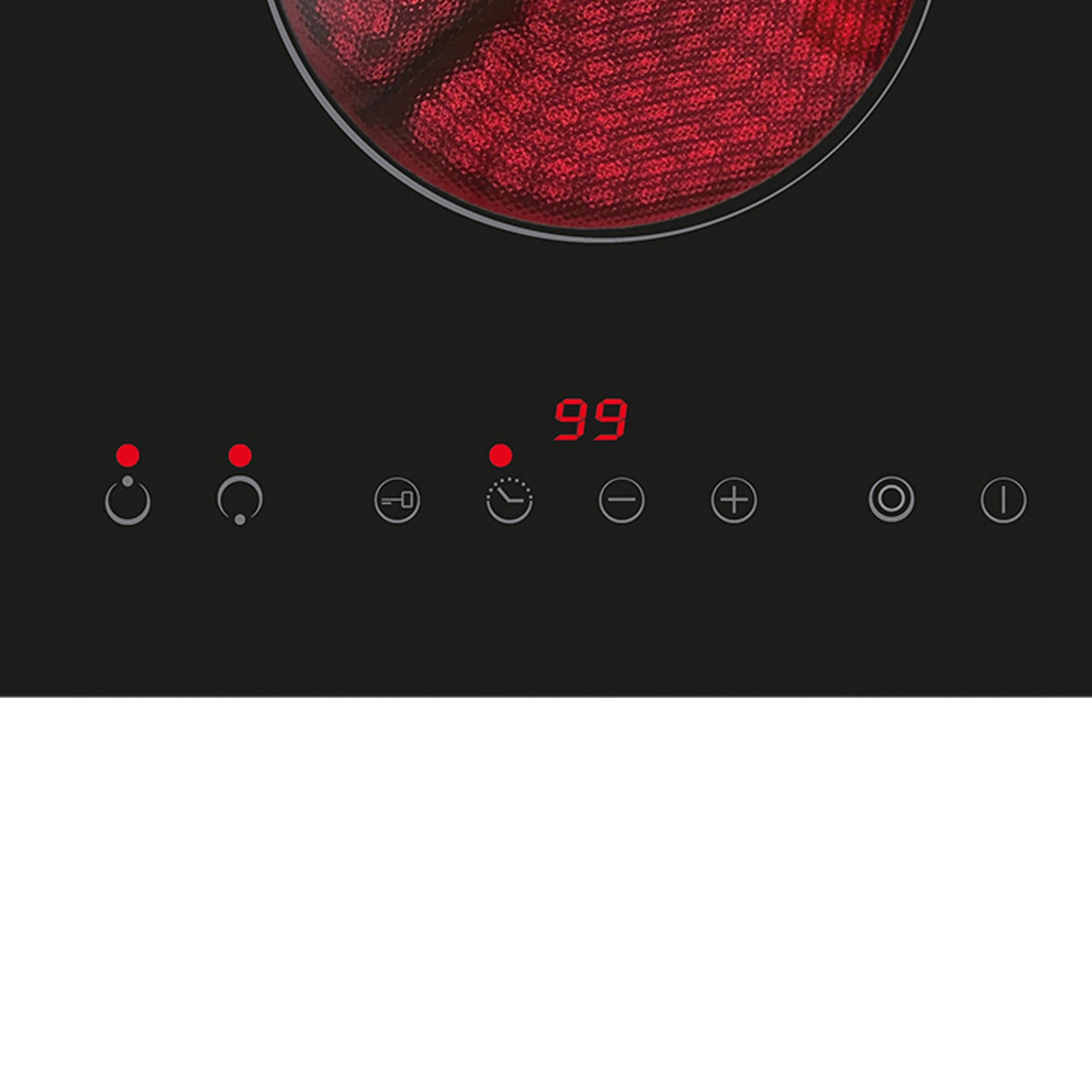 Placa vitrocerámica CATA TD 3002 BK /B con 2 zonas de cocción zona grande de 18cm 3200 W negro 30cm - 5