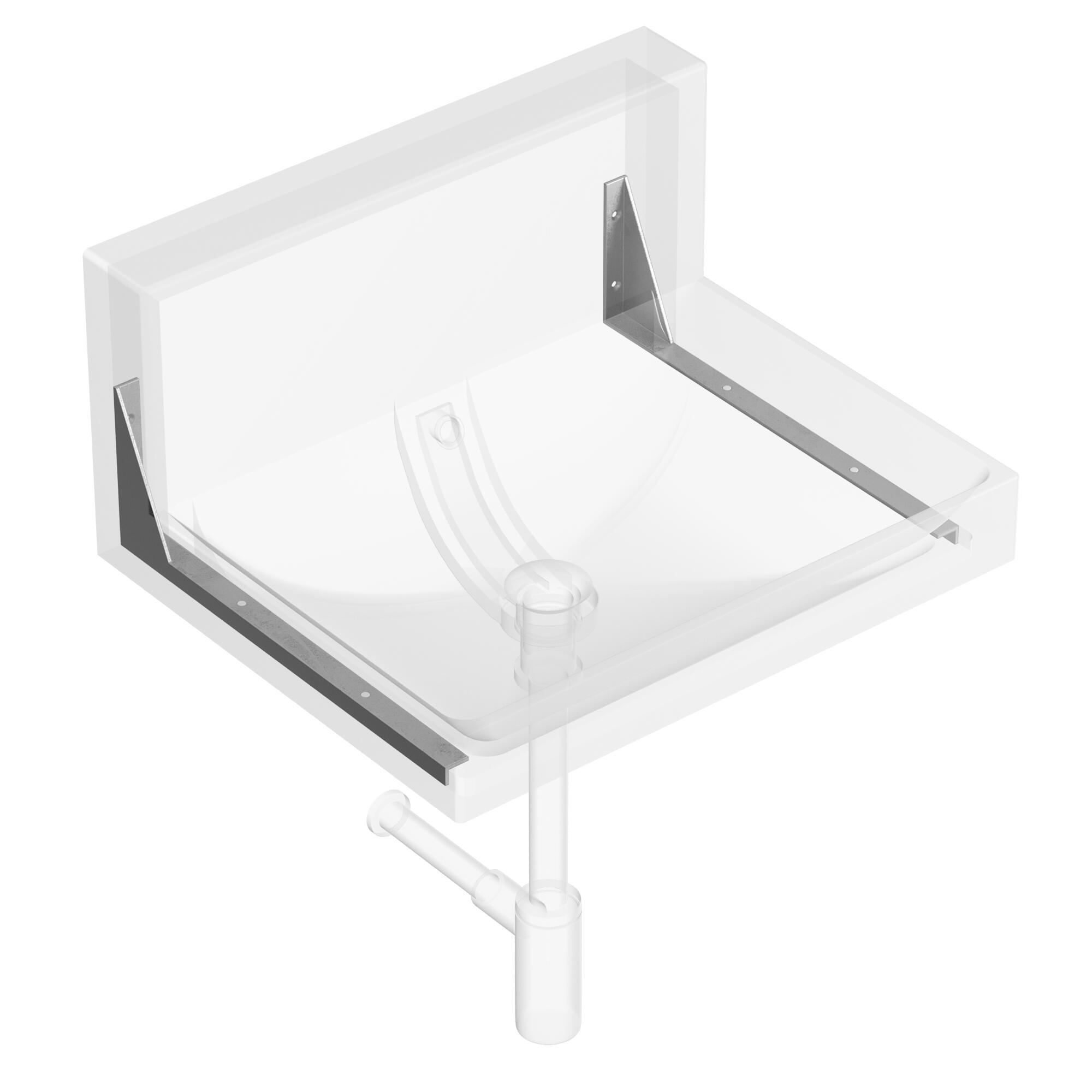 Lavabo encastrado tetrix negro 50x31x41 cm