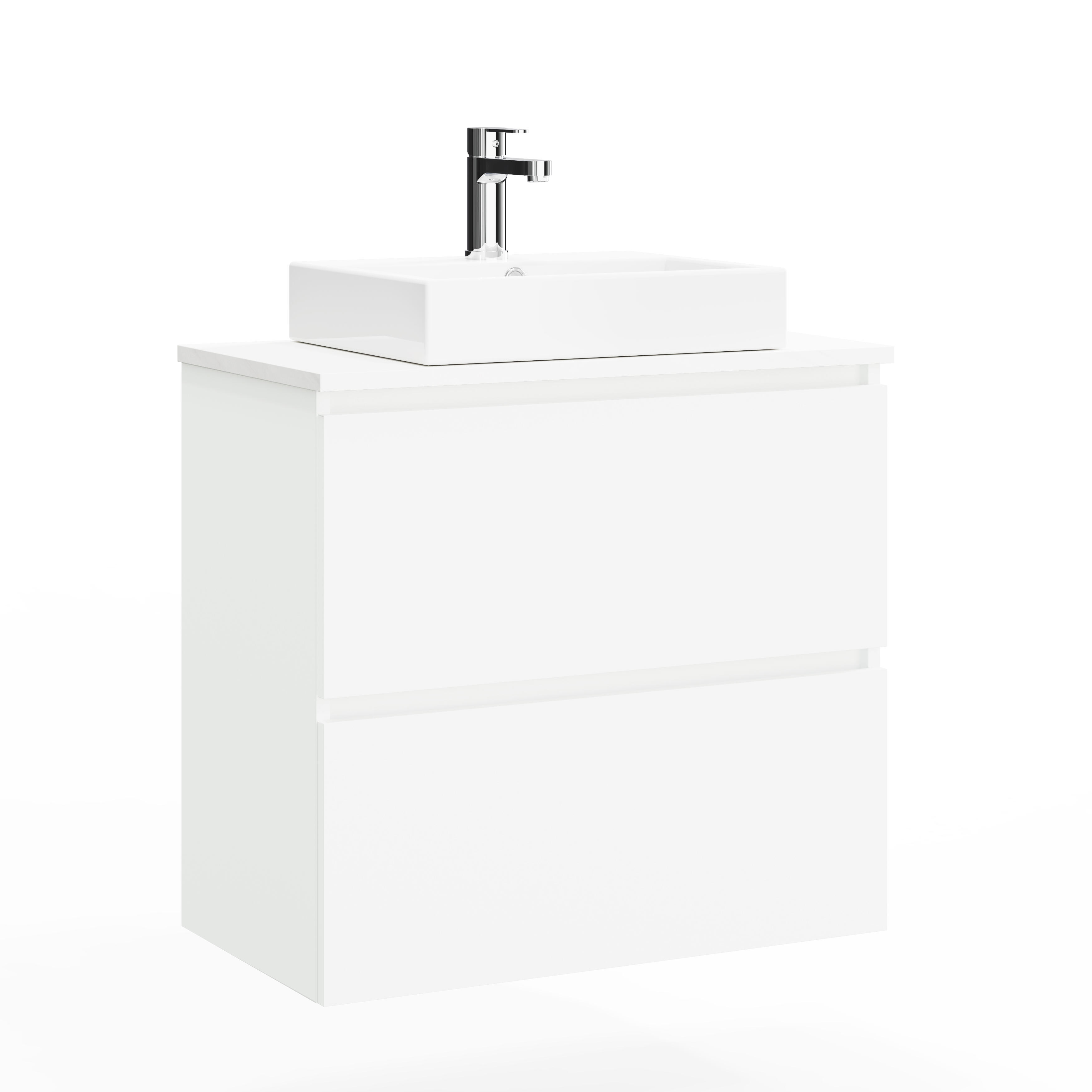 Mueble de baño con lavabo limit blanco satinado 70x38.6 cm
