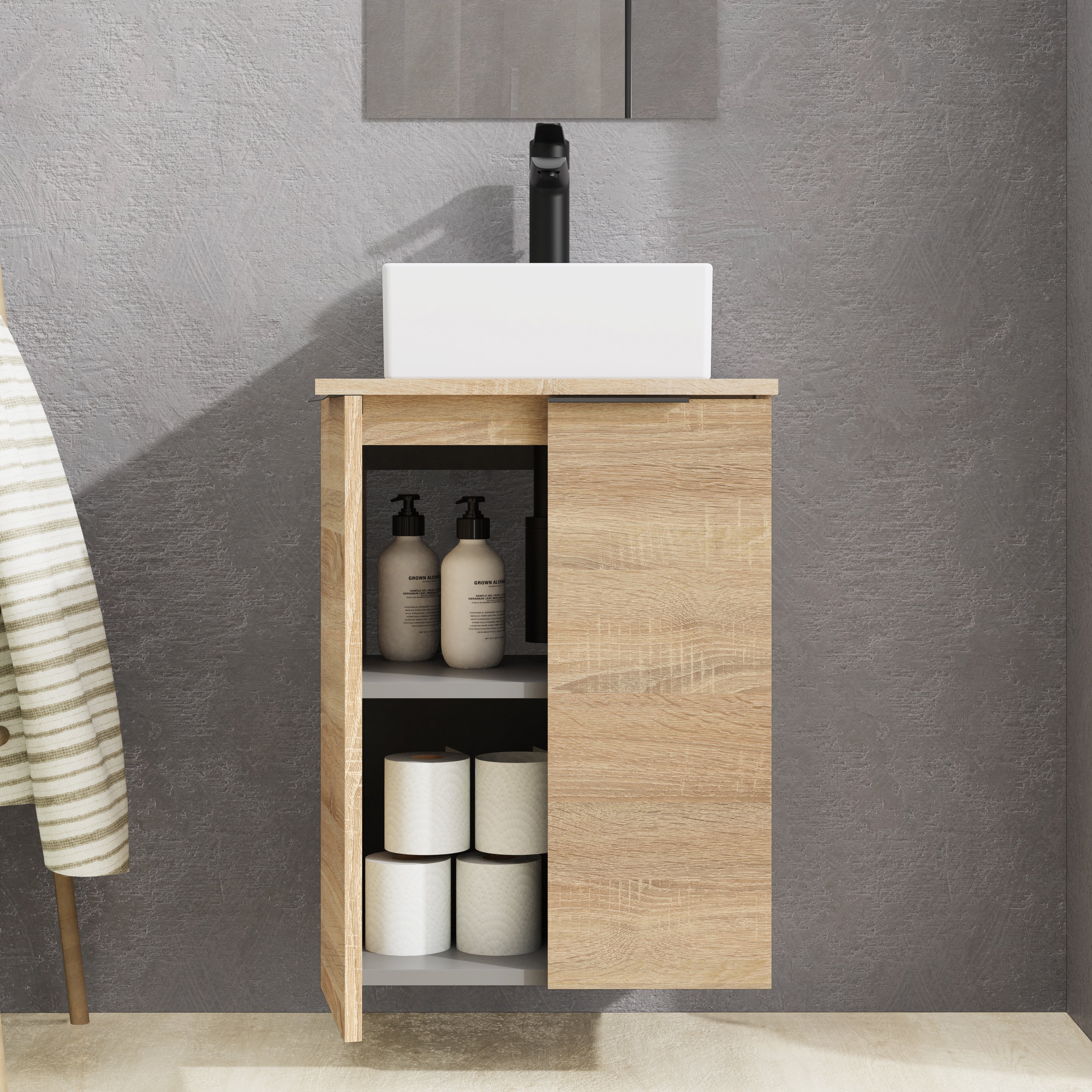 Mueble de baño con lavabo  Small olmo mate 45x35.1 cm - 6