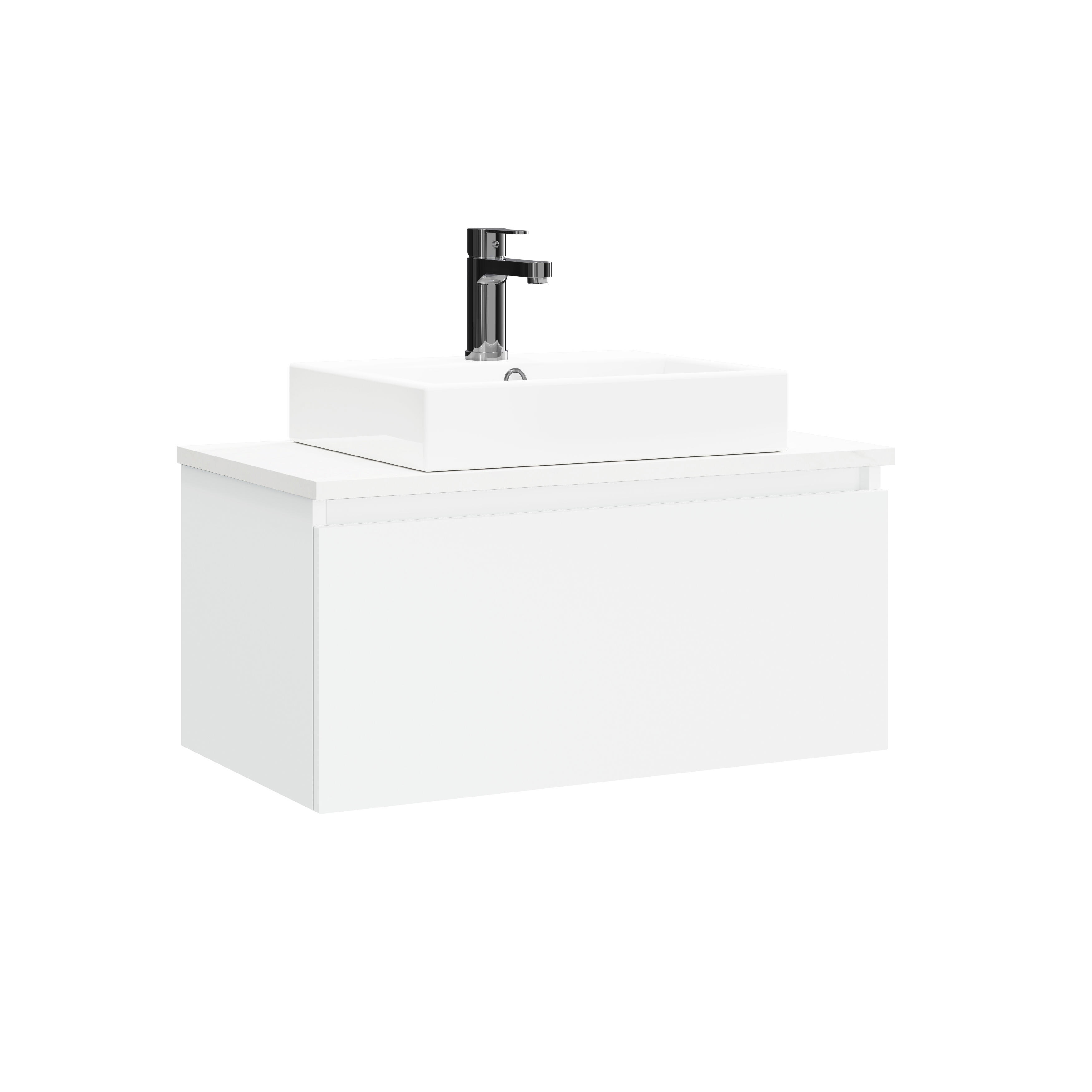 Mueble de baño con lavabo limit blanco satinado 70x38.6 cm