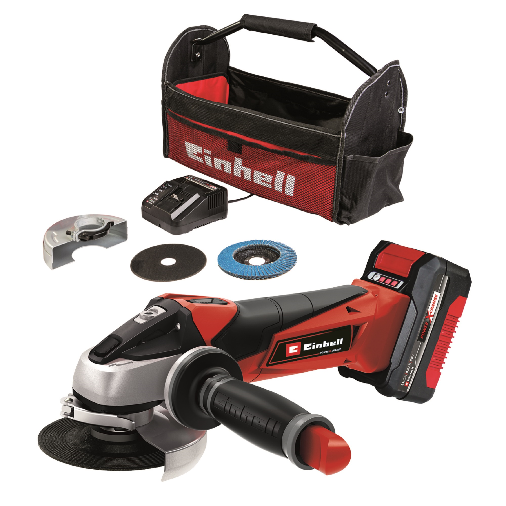 Einhell Amoladora A Batería Te-Ag 18V Disco 115 Con Batería De 4Ah + Discos , Leroy Merlin