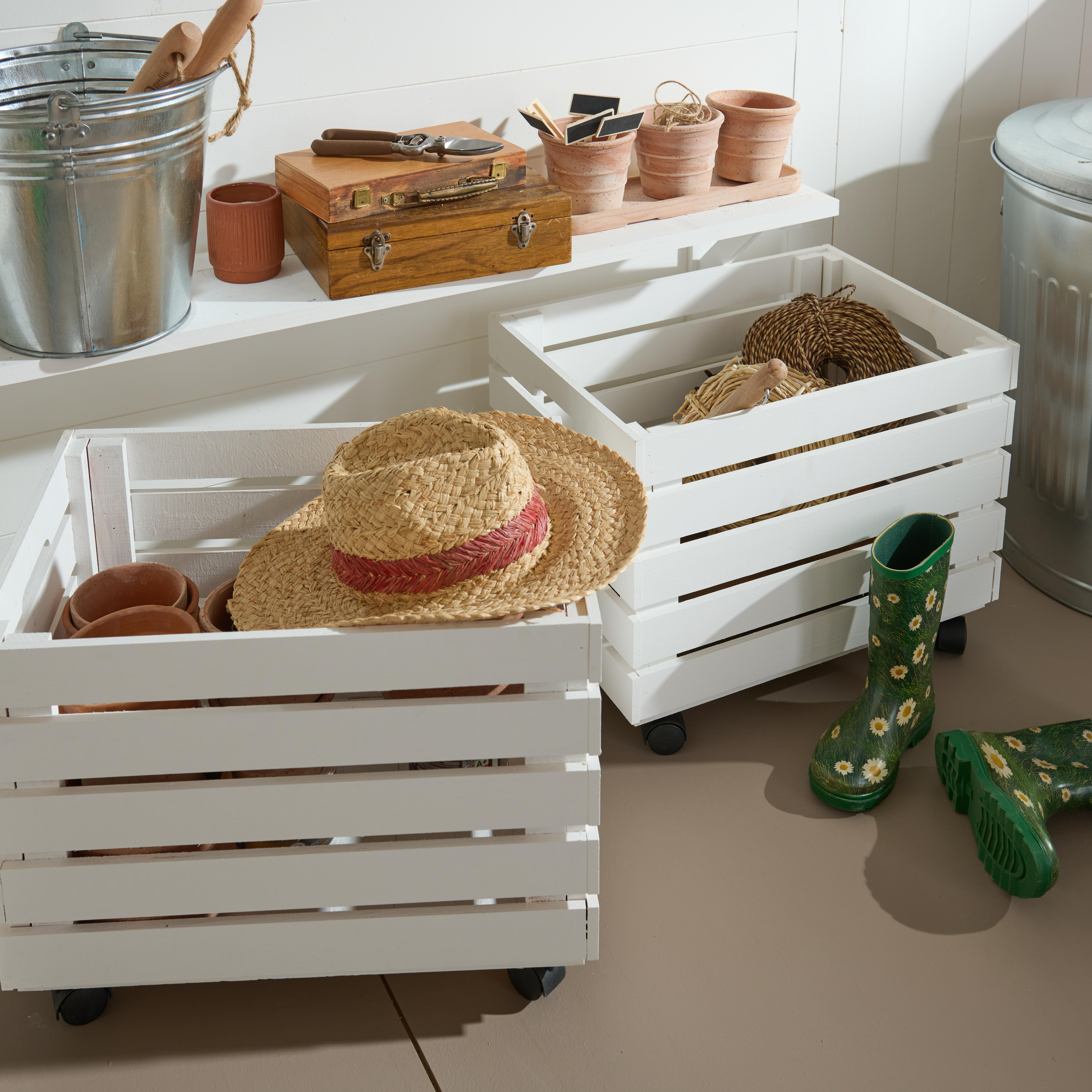 Caisse pin brut Creabox 50x35x35cm - 2