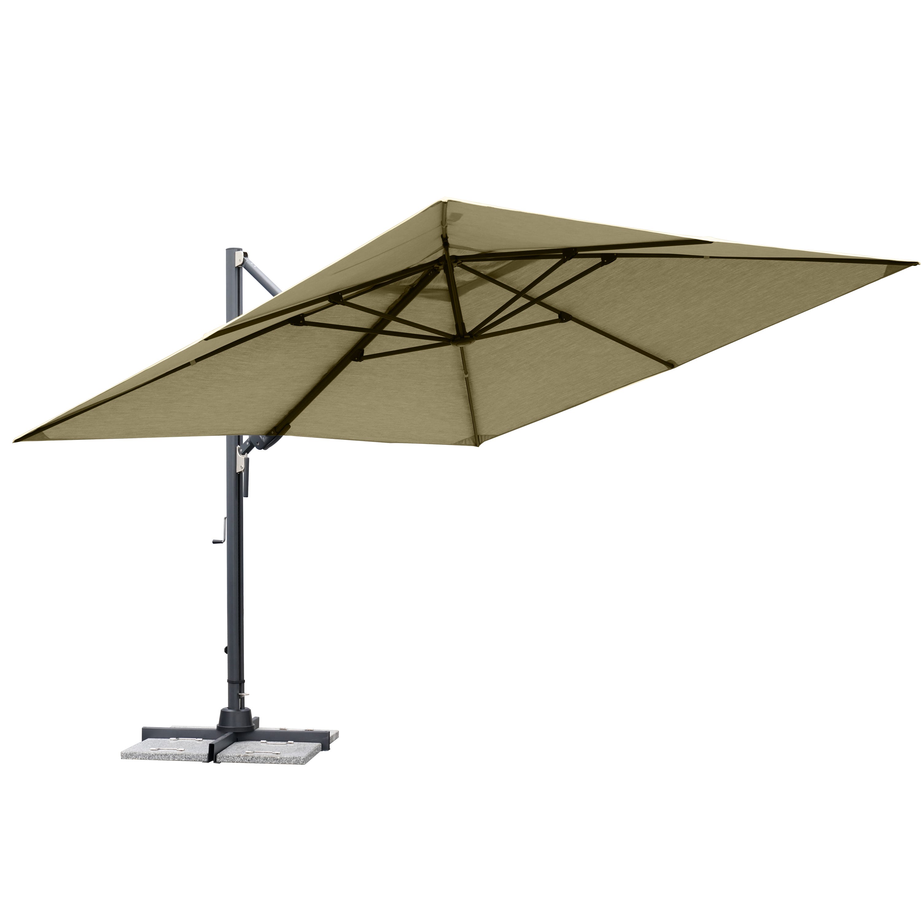 Ombrellone Da Balcone 3X3 M, Con Luci Solari, Ombrellone Ombrellone Da Balcone 3X3 M, Con Luci Solari, Ombrellone