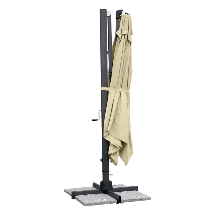 Capa protetora para guarda-chuva bege, material de sombra.