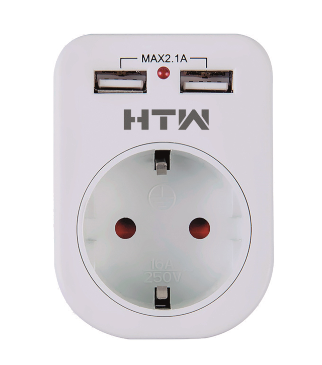 Adaptador enchufe USB