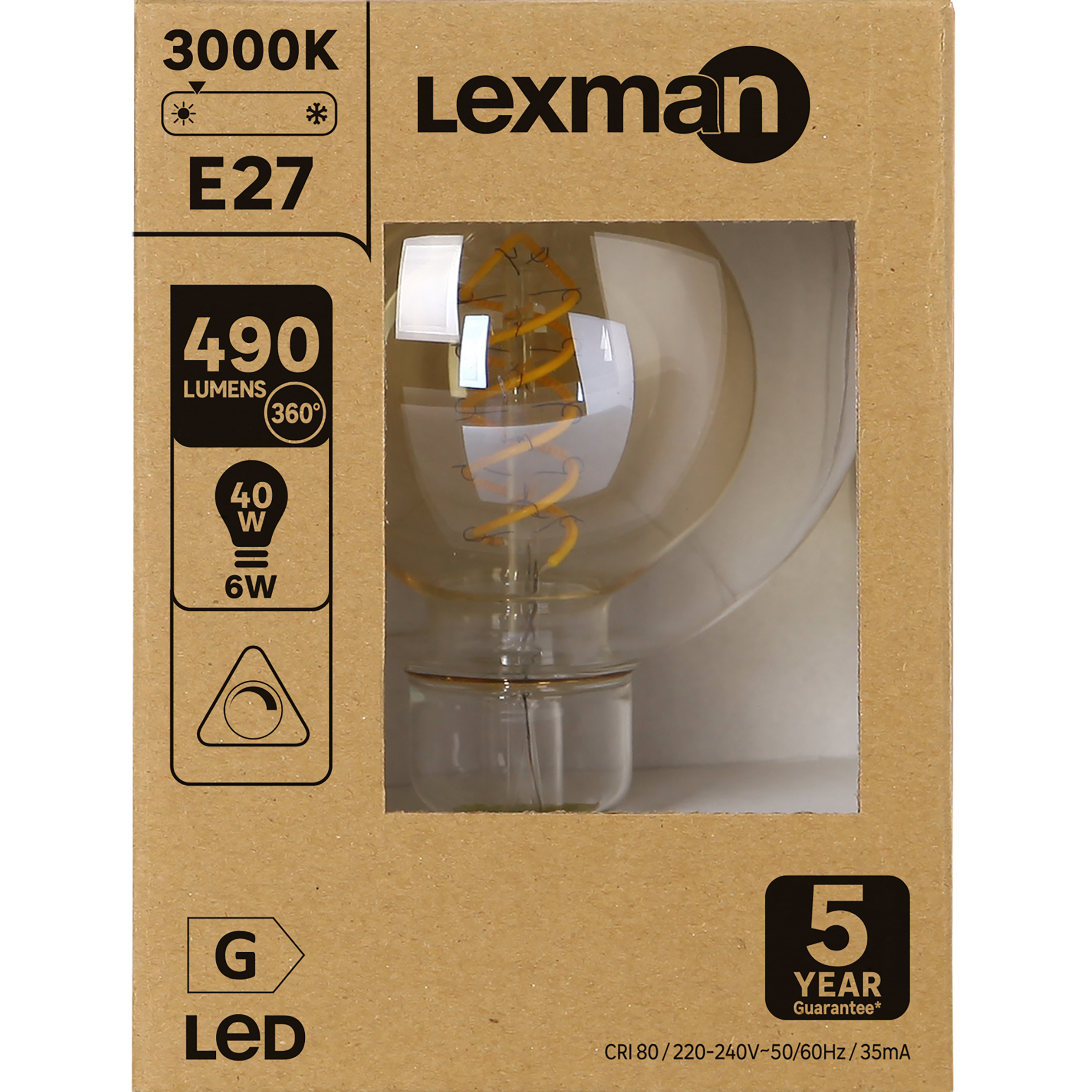 Żarówka dekoracyjna LED E27 6 W = 40 W 490 lm Lexman - 8