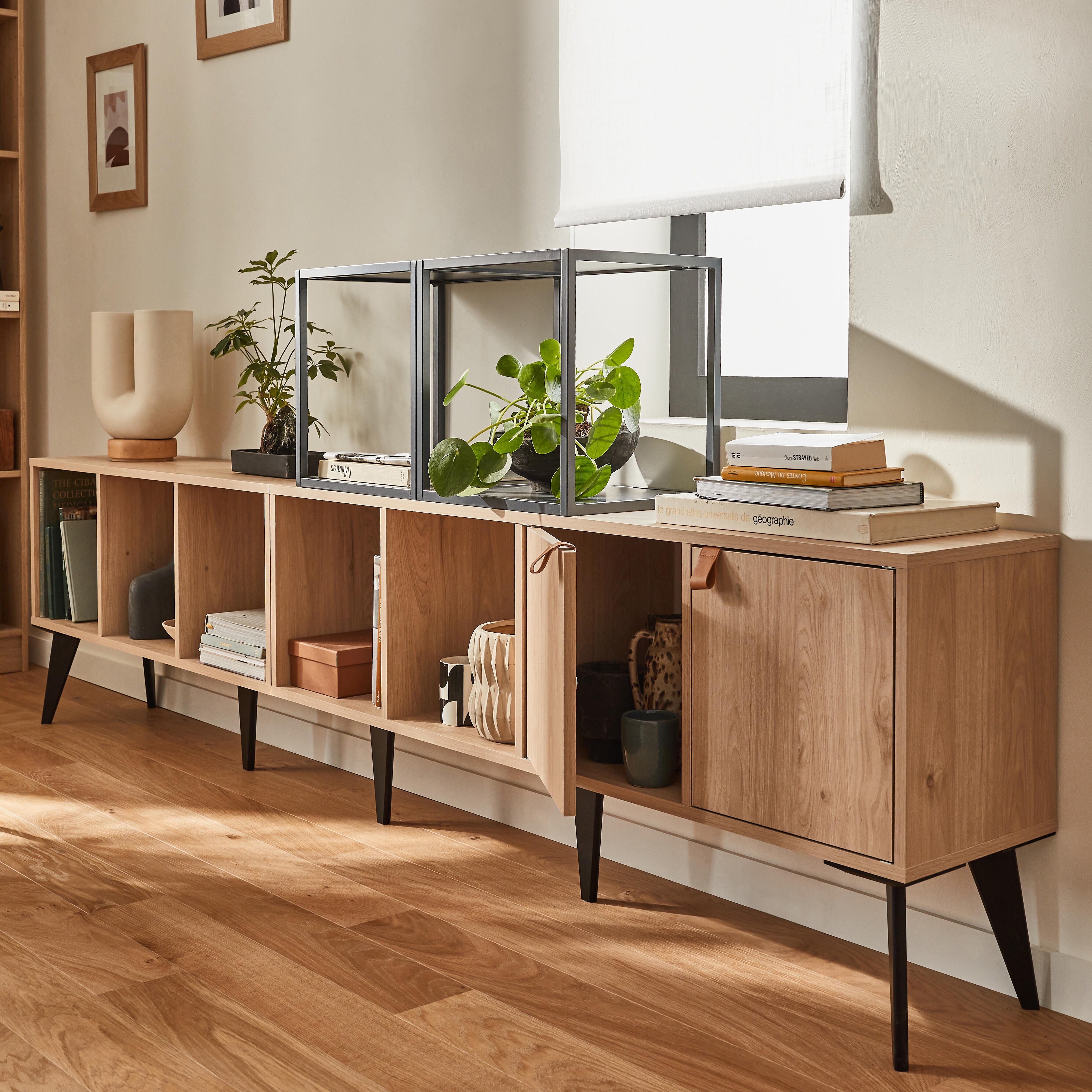 Estante cubo 4x1 carvalho 139,3x36x31,7 cm Spaceo Kub - 16