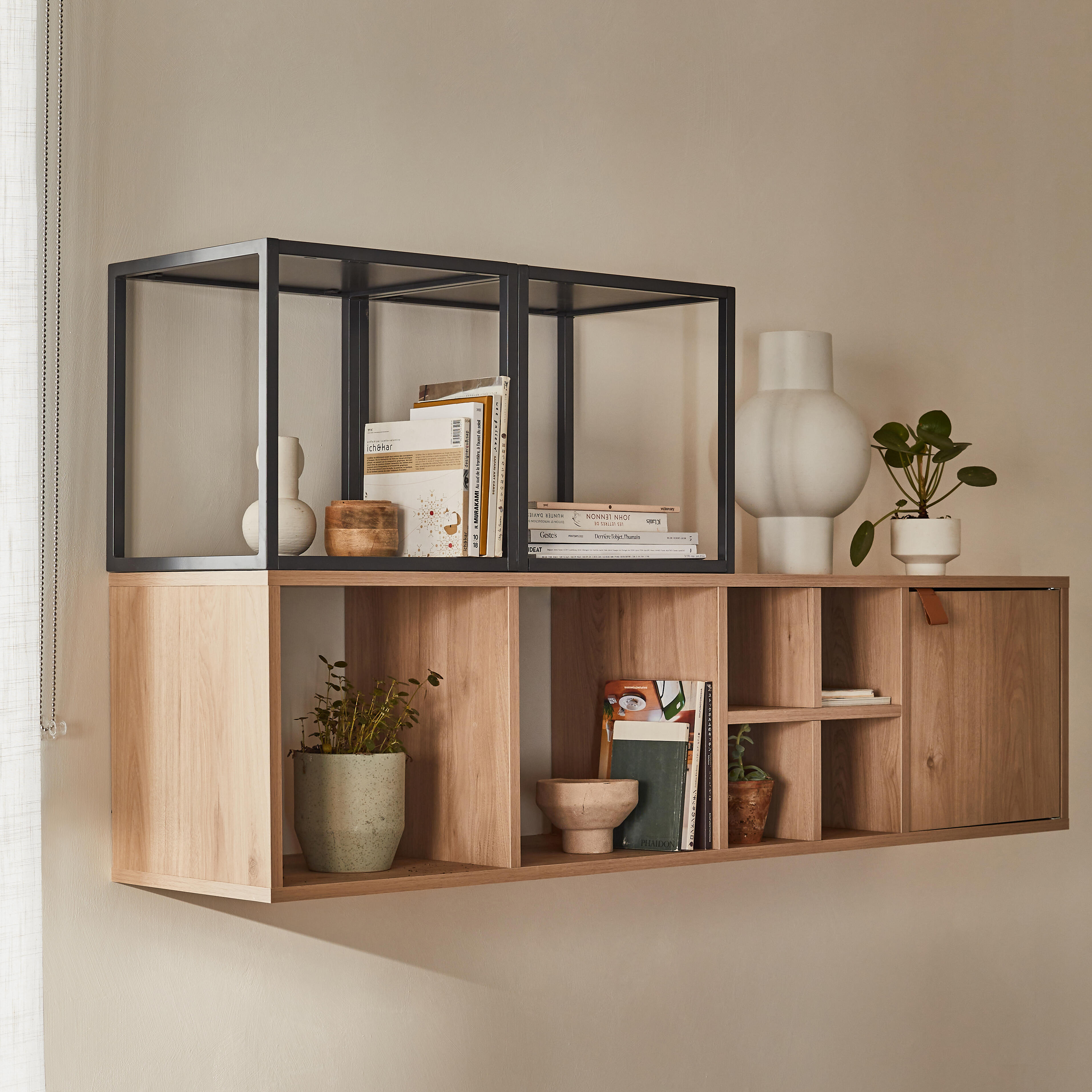 Estante cubo 4x1 carvalho 139,3x36x31,7 cm Spaceo Kub - 15