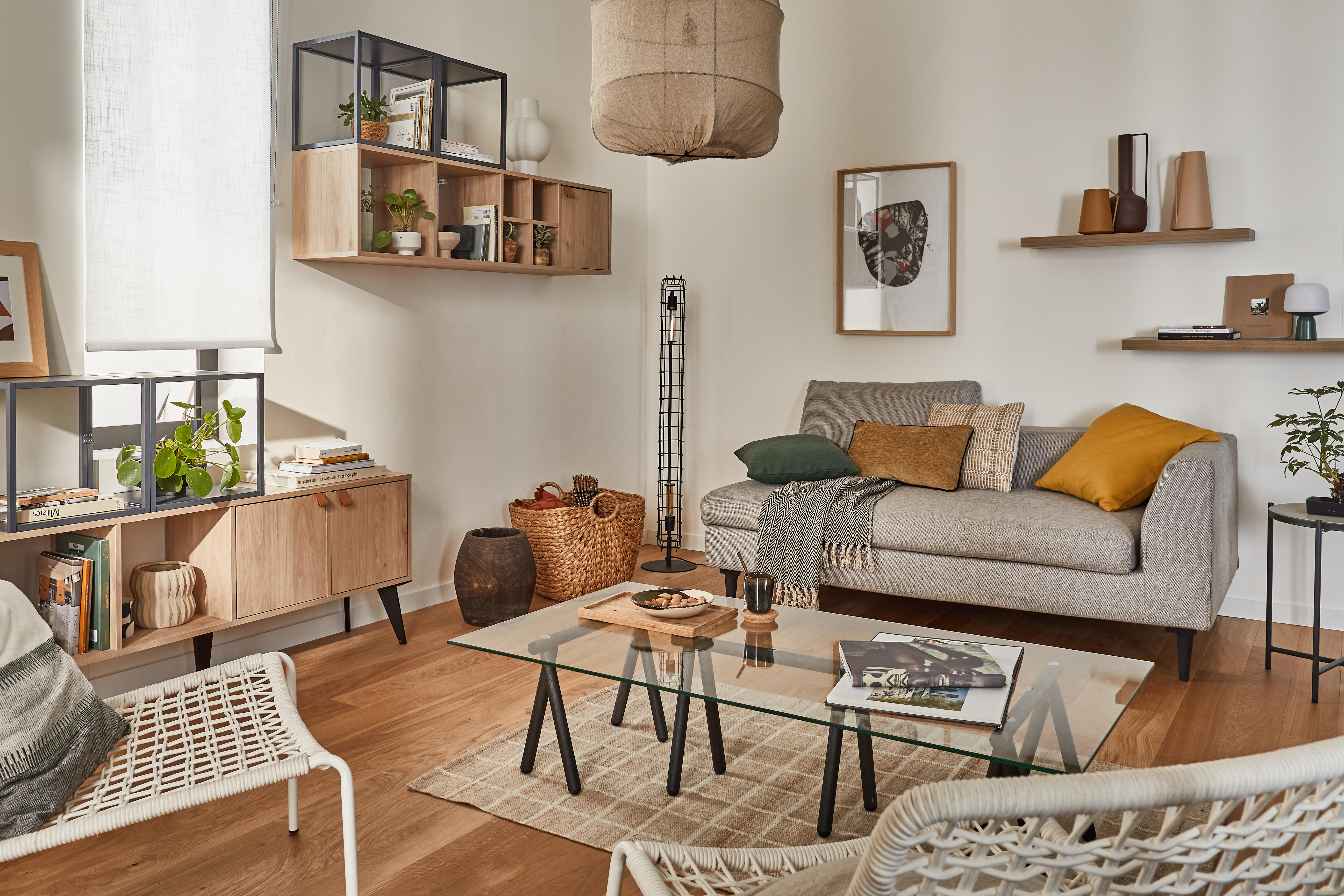 Estante cubo 4x1 carvalho 139,3x36x31,7 cm Spaceo Kub - 14