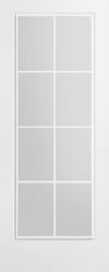 Puerta de interior corredera con cristal incluido estructura maciza serie Line Plus Marsella blanca acabado lacado  anchura 72,5cm