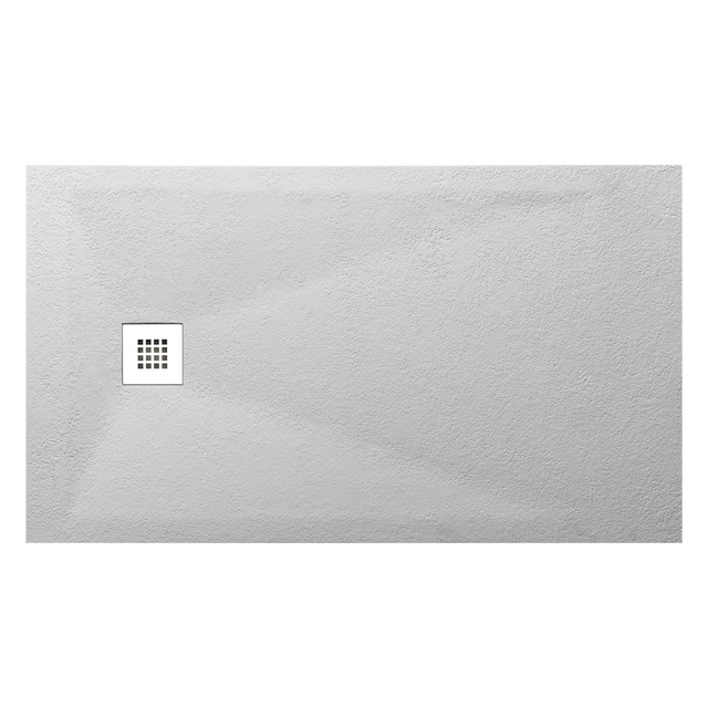 Piatto doccia in resina effetto pietra bianco L 120 x L 70 cm