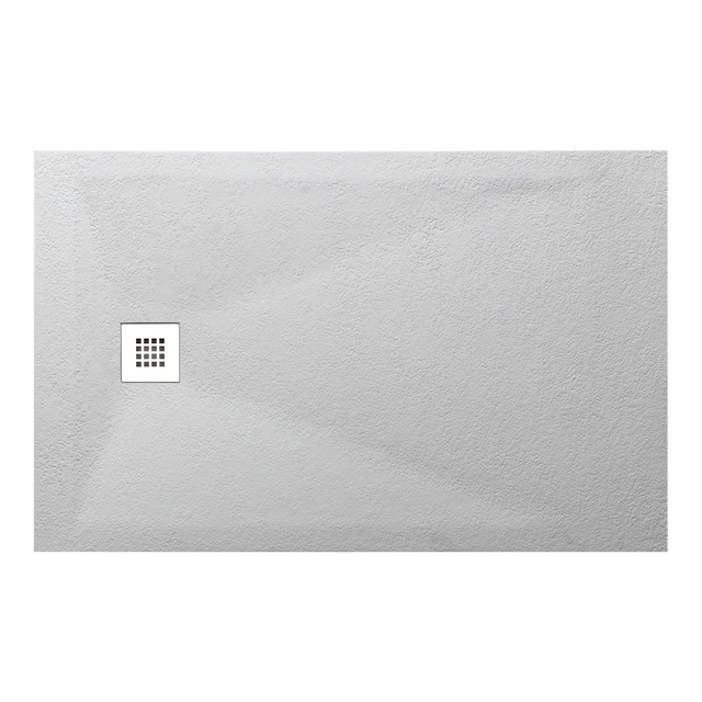 Piatto doccia in resina effetto pietra bianco L 120 x L 80 cm