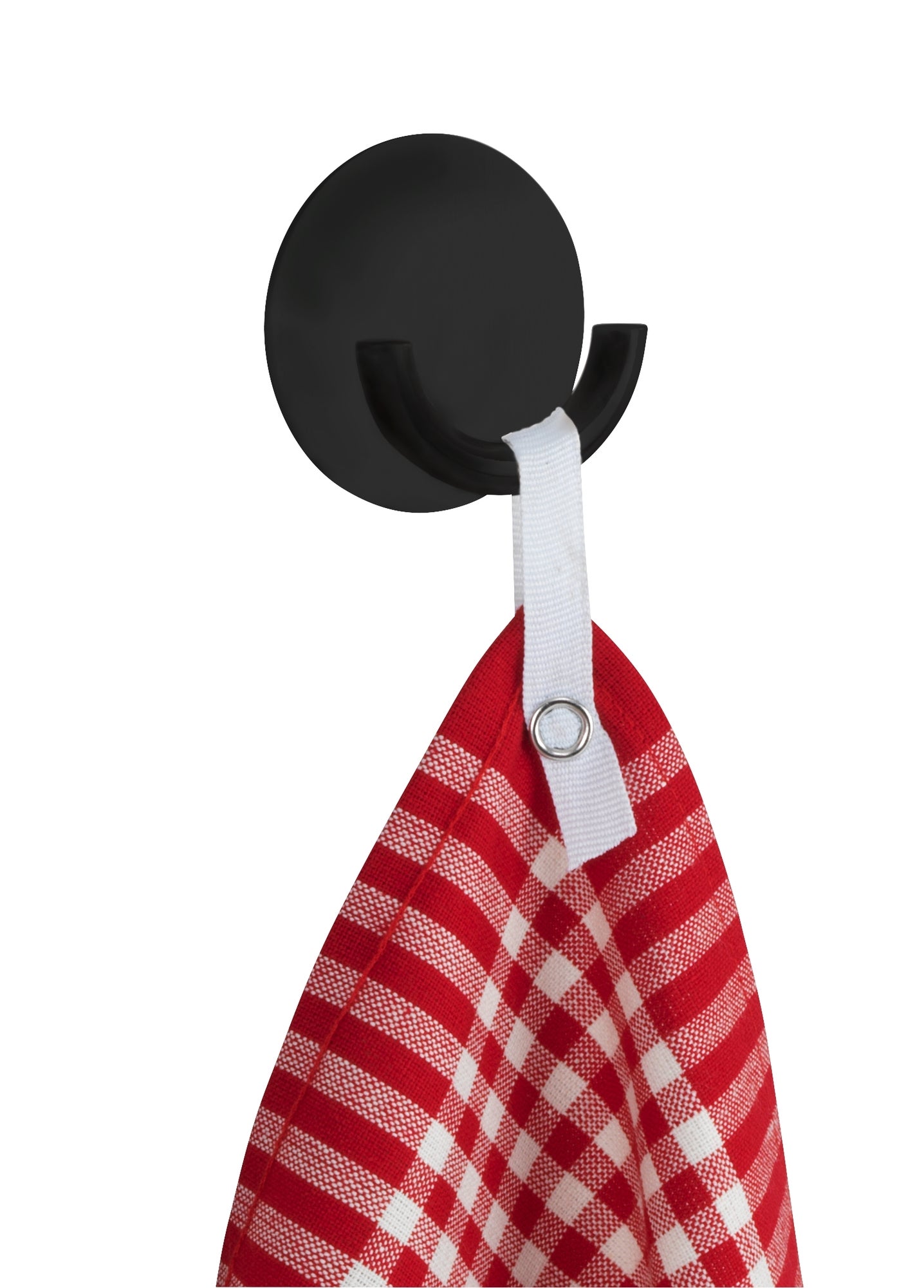 Gancho rondo parede inox mate preto - 2