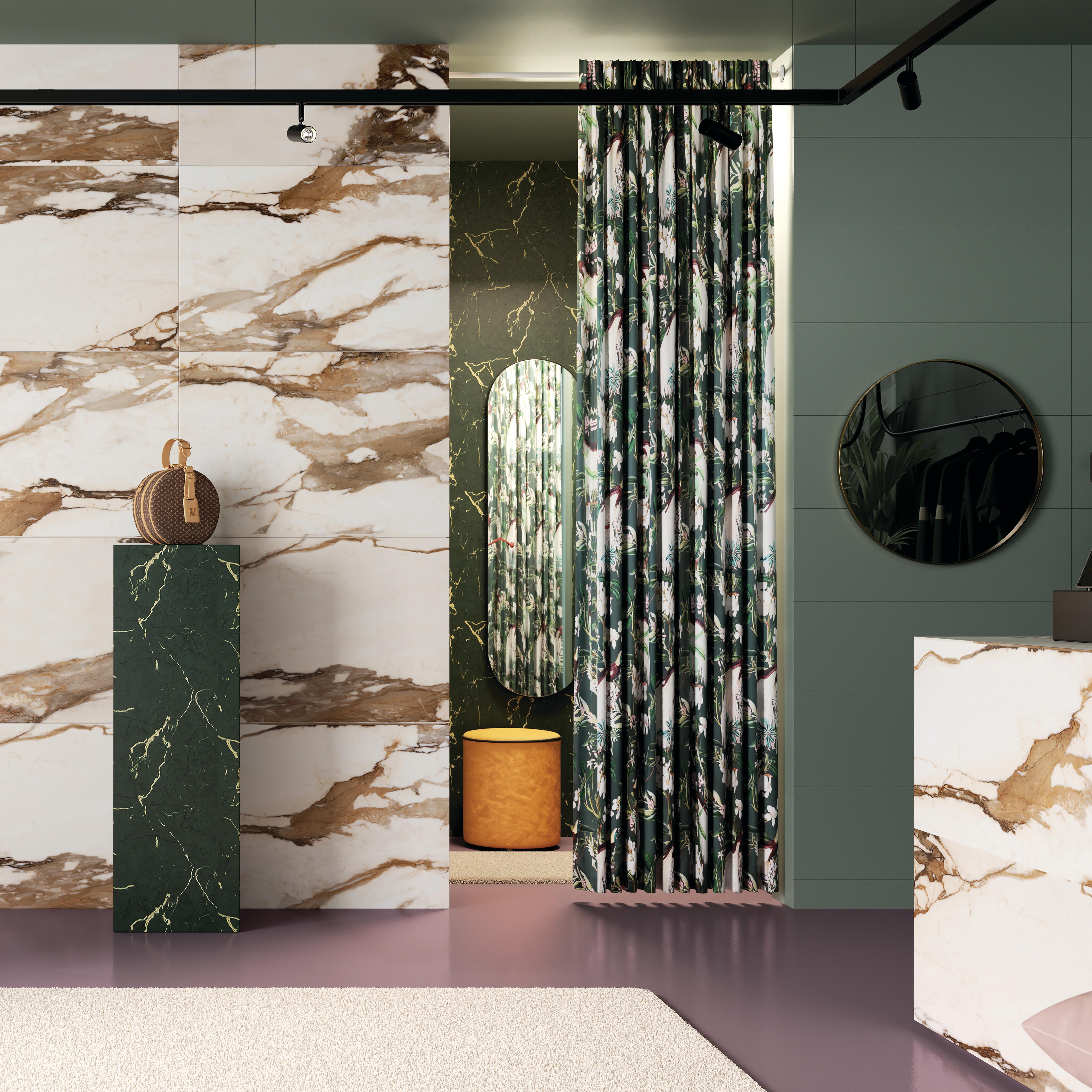 Specchio GLAM tondo in metallo dorato Ø 61 cm INSPIRE - 20