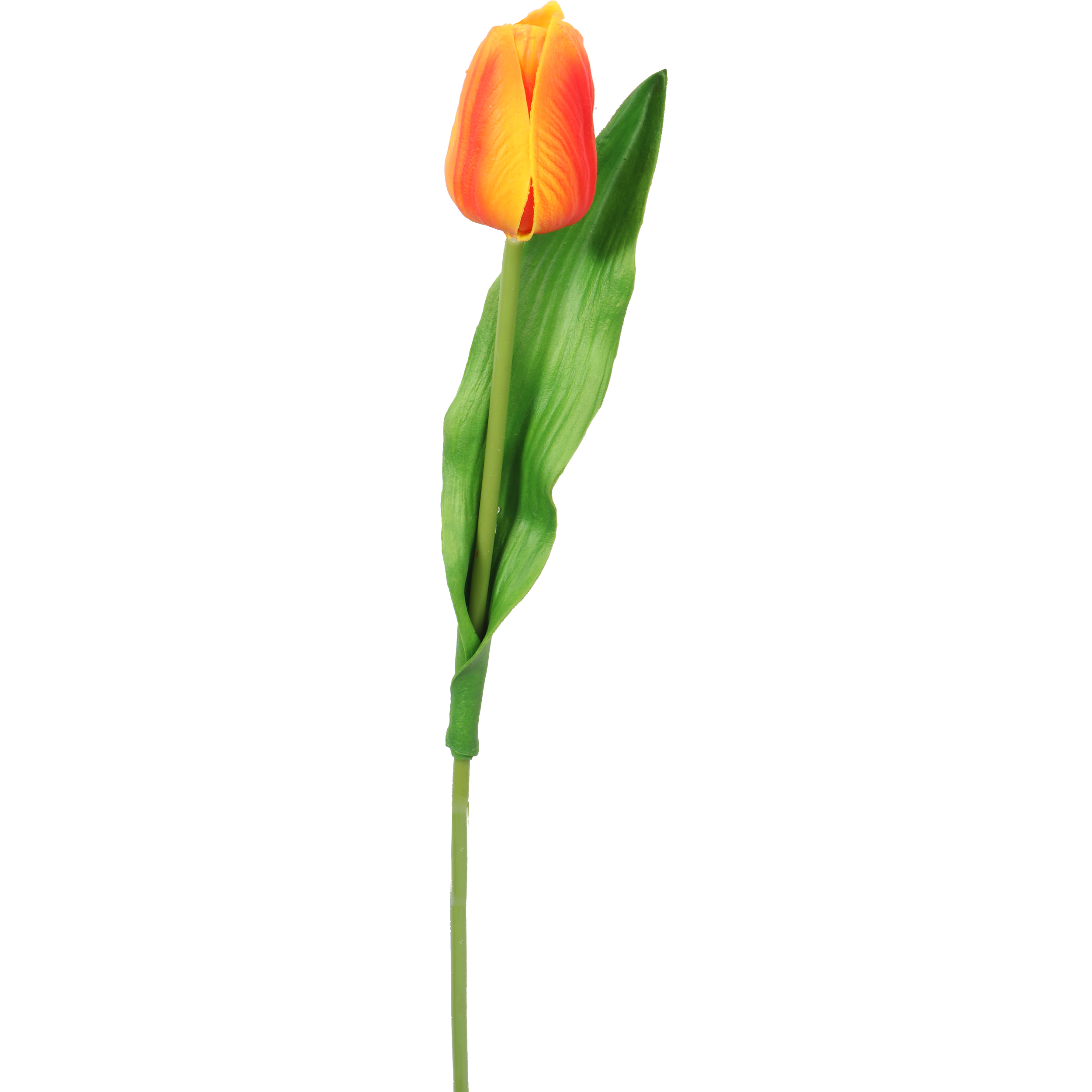 Tulipan pomarańczowy sztuczna gałązka 20cm
