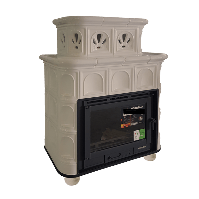 Piec kominkowy kaflowy Salzbourgia beż 13 kW Marmi-Decor