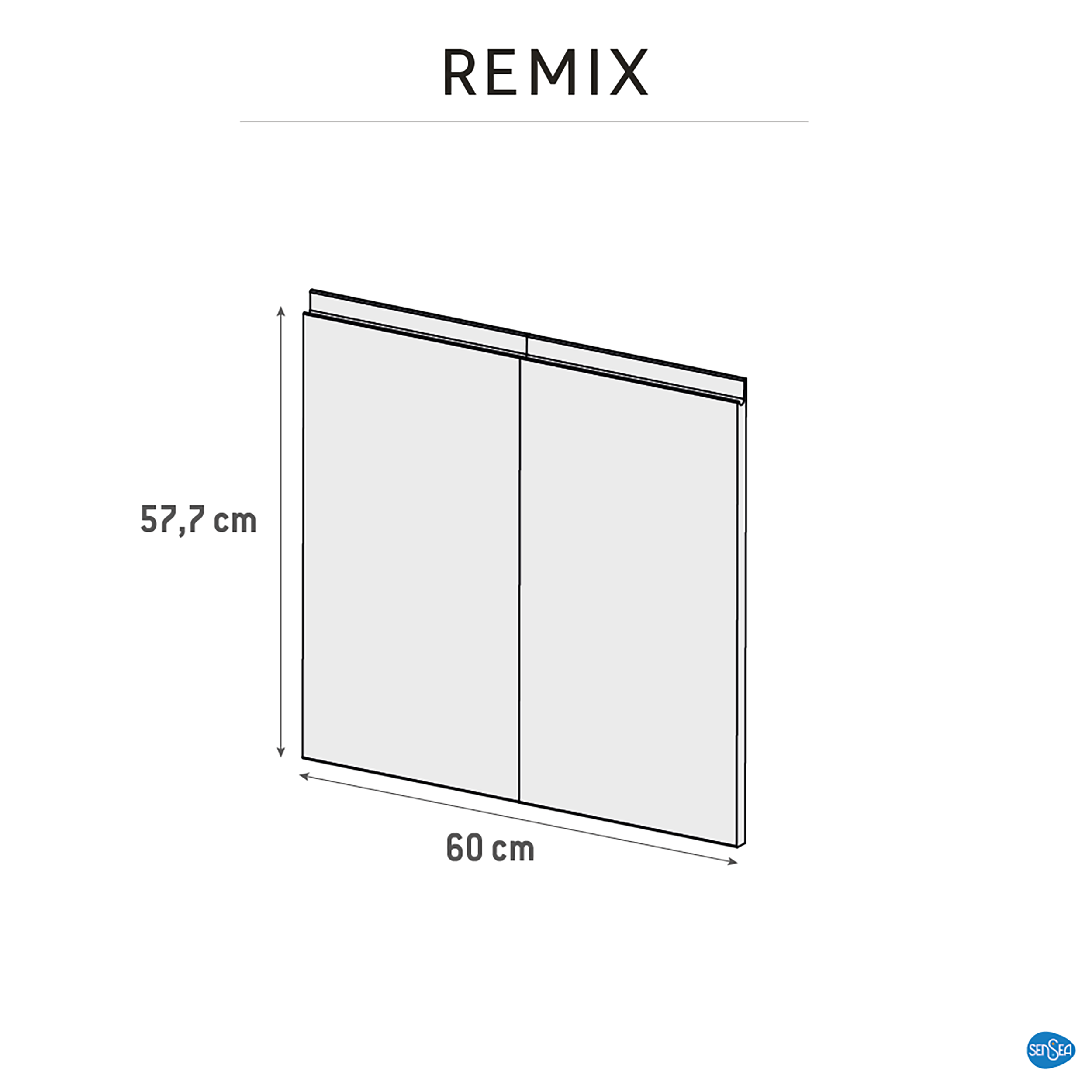 Drzwi do mebli łazienkowych Remix Biały Mat 60 x 58 Sensea - 3
