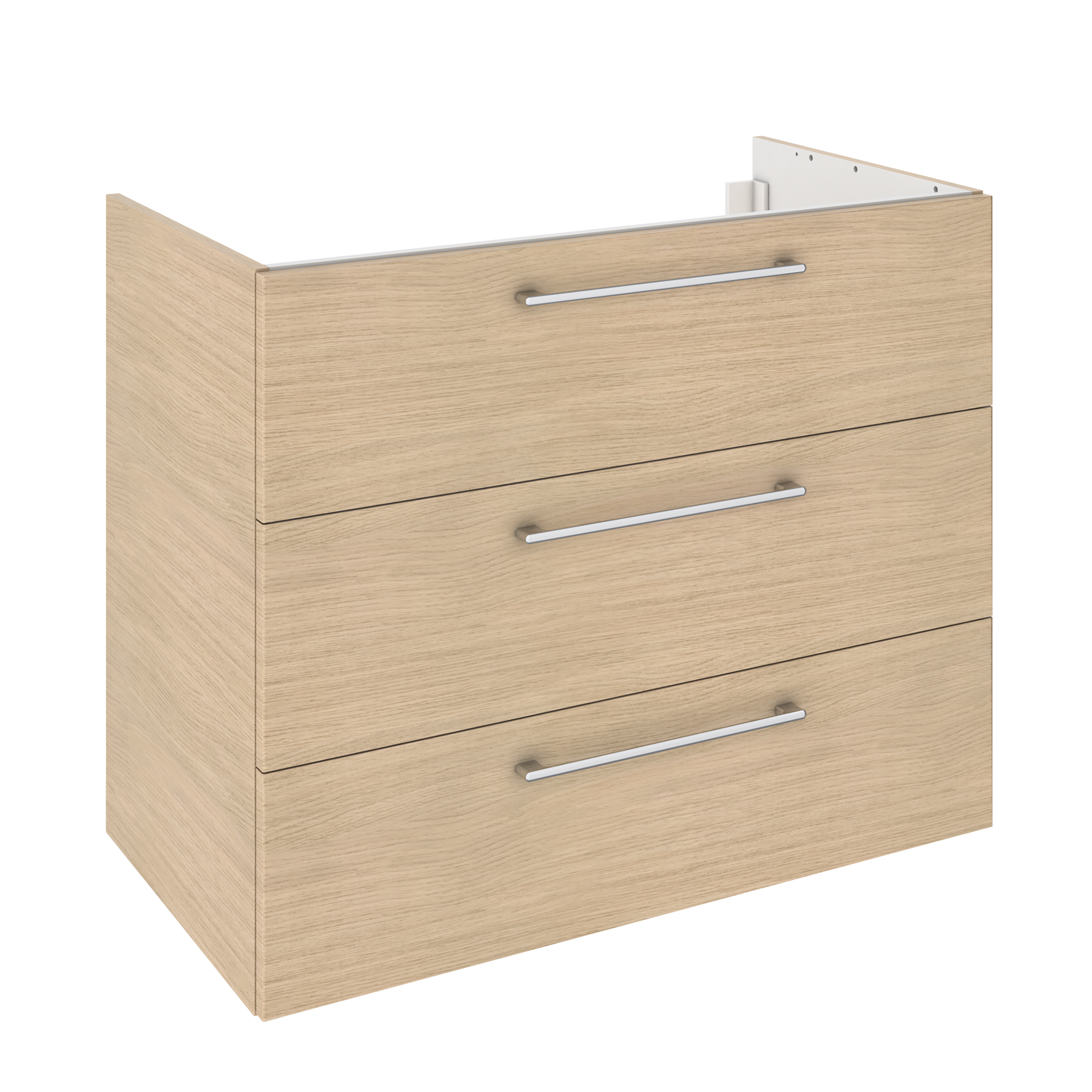 Mobile da bagno sospeso sotto lavabo L 90 x H 73 x P 48 cm rovere lucido, 3 cassetti SENSEA Remix - 9