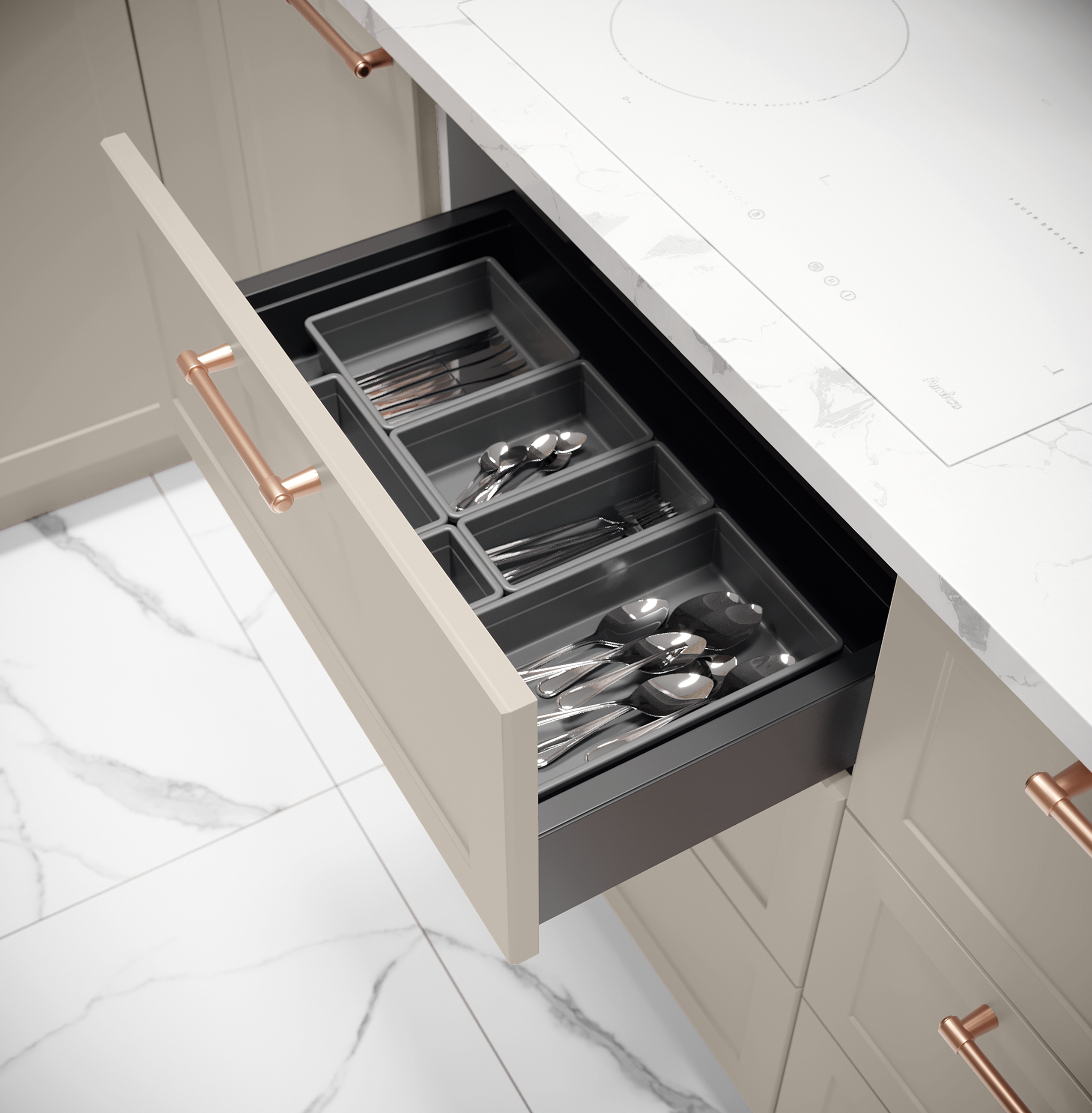 Kit interior de gaveta DELINIA 60CM - 20