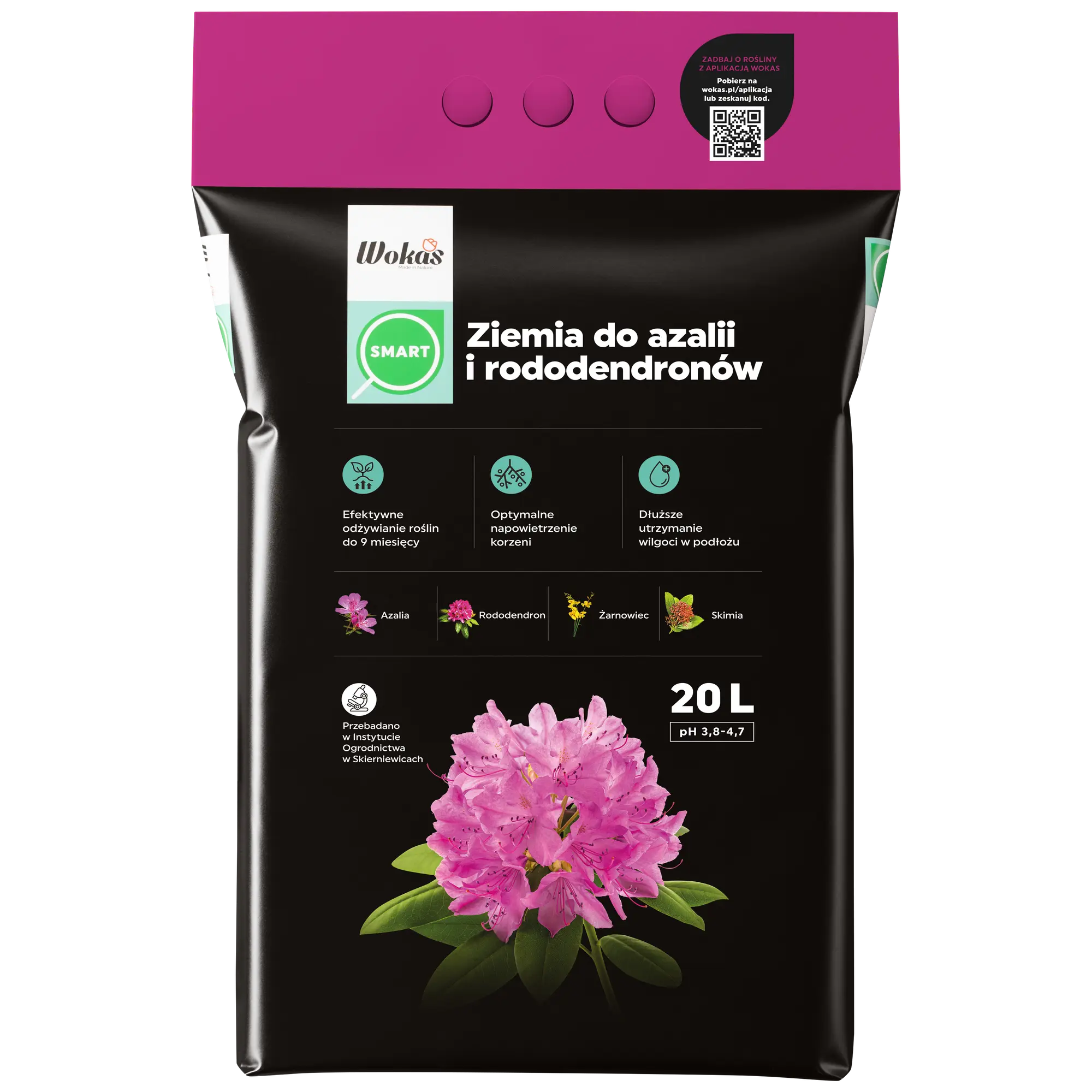 Ziemia do azalii i rododendronów Smart 20l Wokas