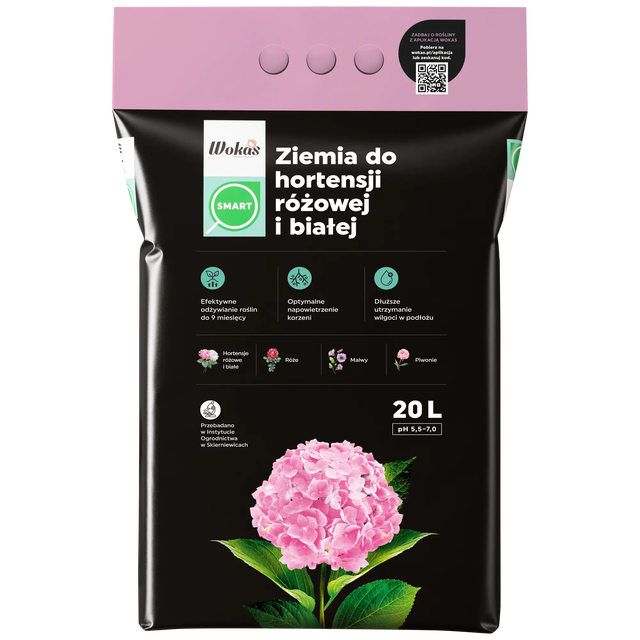 Ziemia do hortensji i róż Smart 20l Wokas