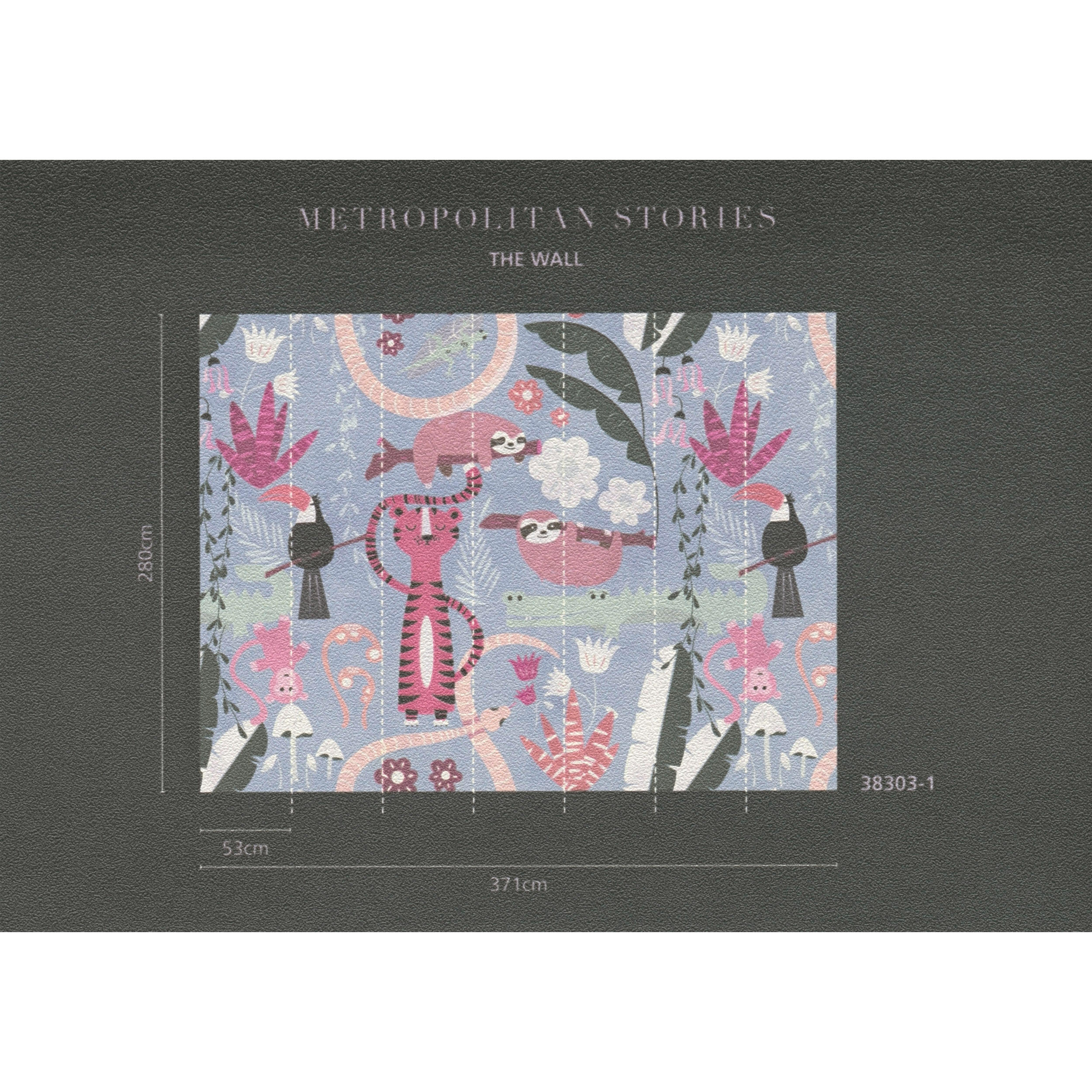 Tapeta panoramiczna dziecięca Metropolitain Stories Zwierzątka 371 x 280 cm - 8