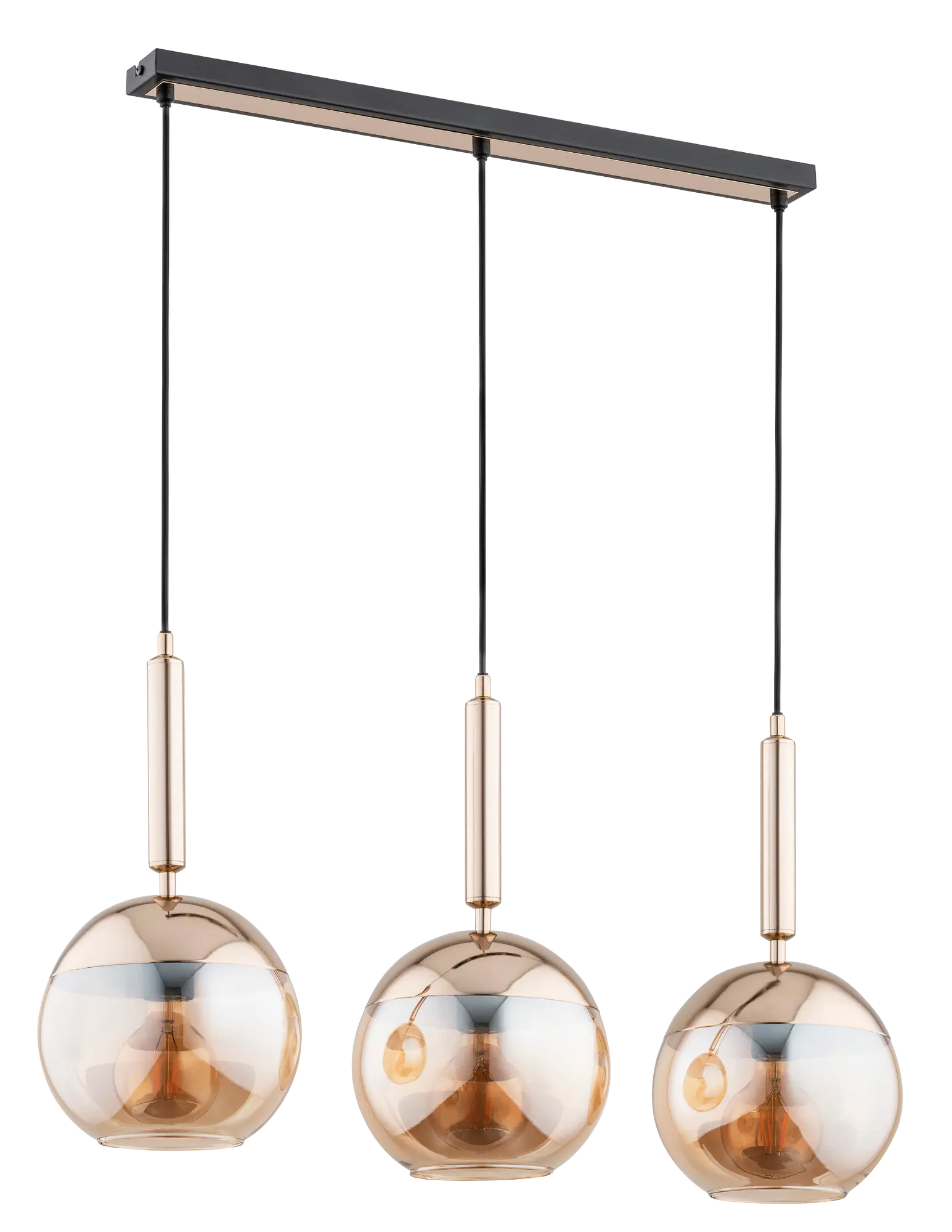 Lampa wisząca Volda New Listwa czarny 3 x E27 Alfa