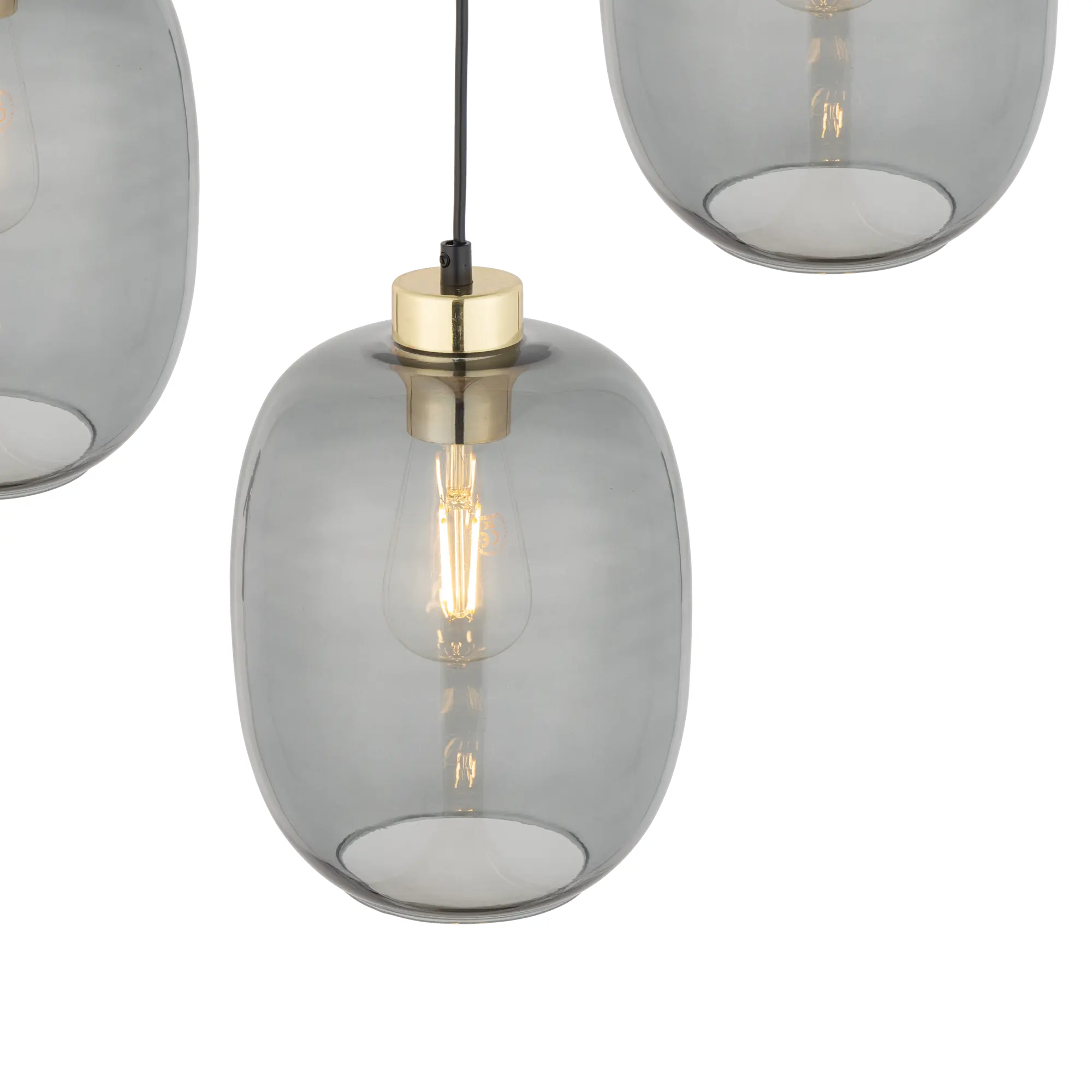 Lampa wisząca Delta szara 3 x E27 Tk Lighting - 4