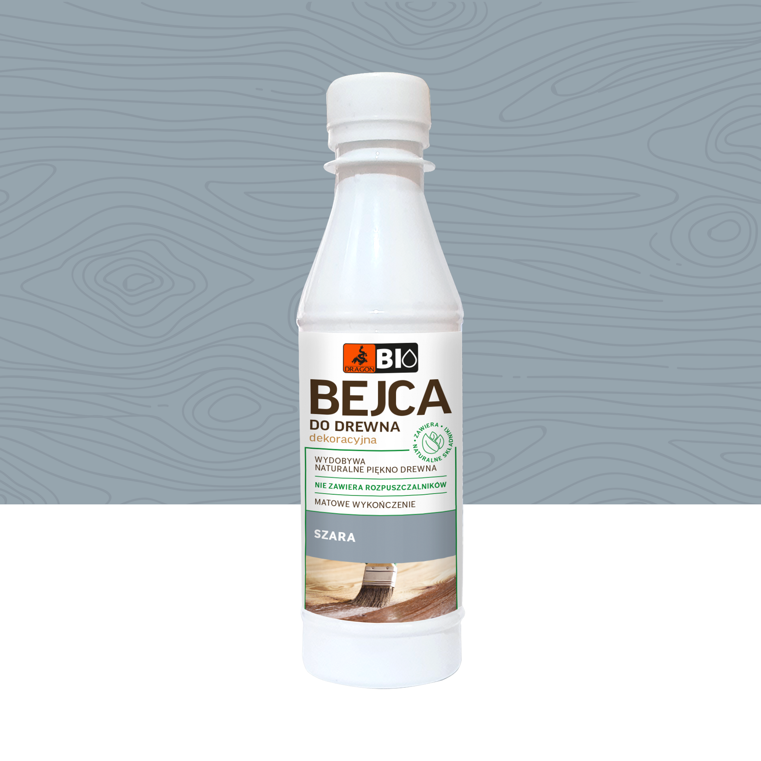 Bejca dekoracyjna do mebli Szara 0.2 l Dragon