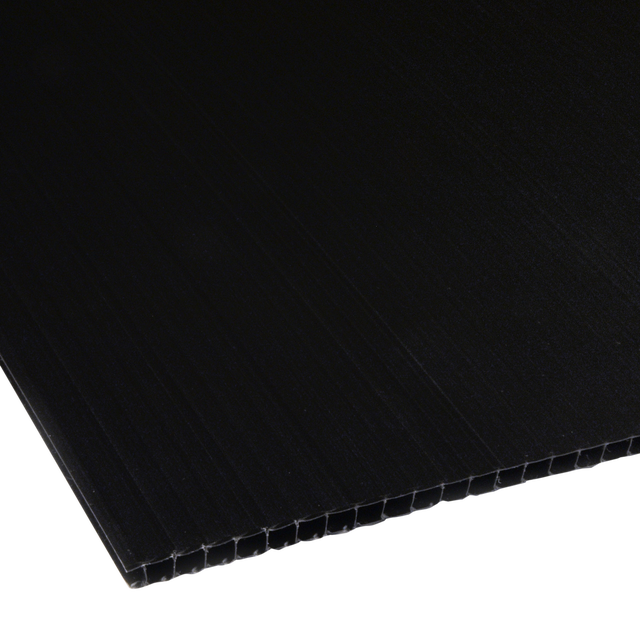 Płyta polipropylenowa kanalikowa 100x200 cm gr. 3 mm czarna