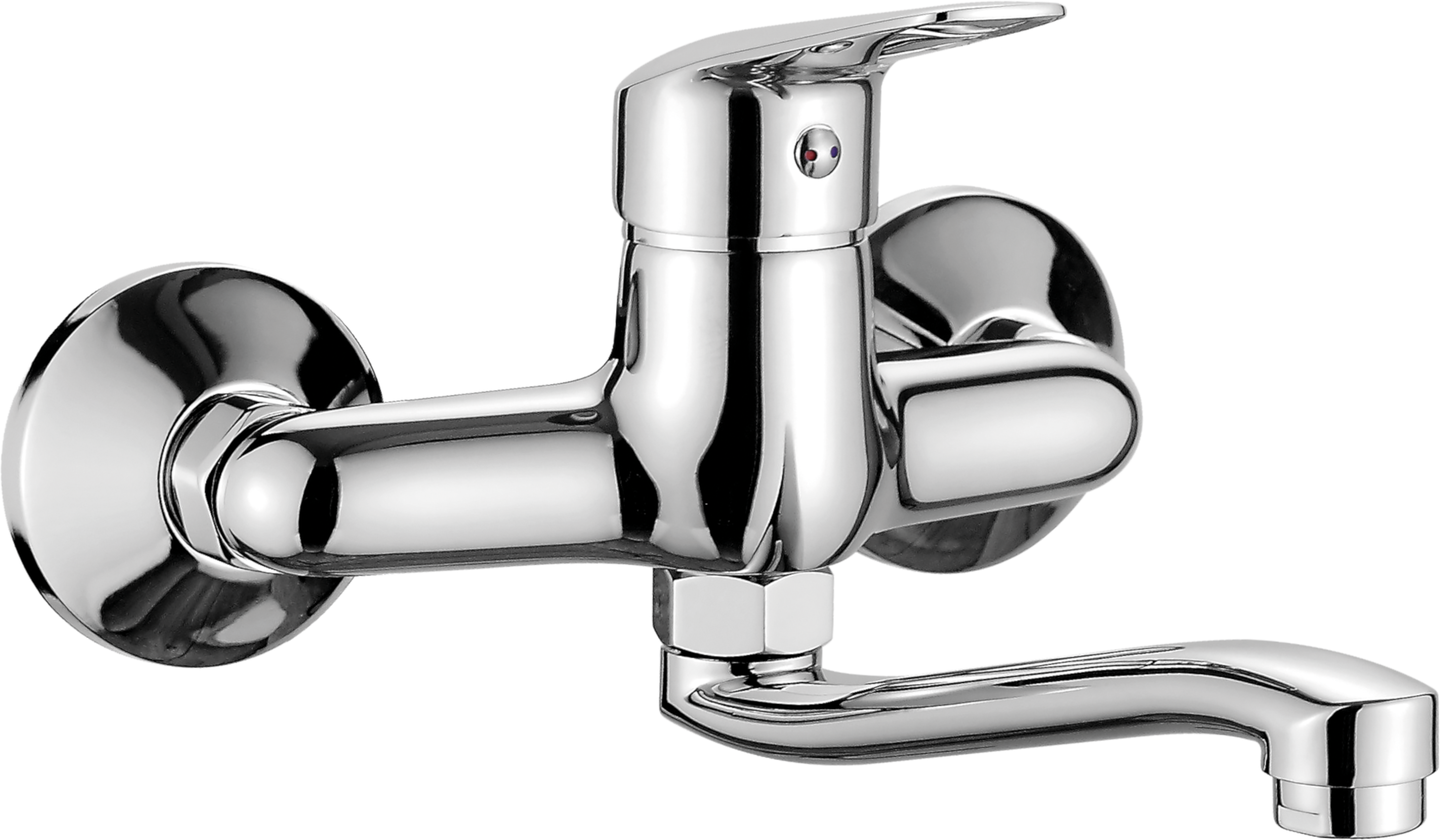 Bateria umywalkowa ścienna chrom Boro Neo