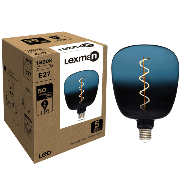 Lampadina LED, E27 specifico, 6W = 50 LM (equiv 6 W), 210°, LEXMAN
