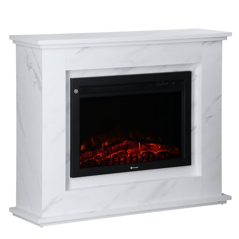 Kominek elektryczny Cloe marmur 2000W biały FERRETTI