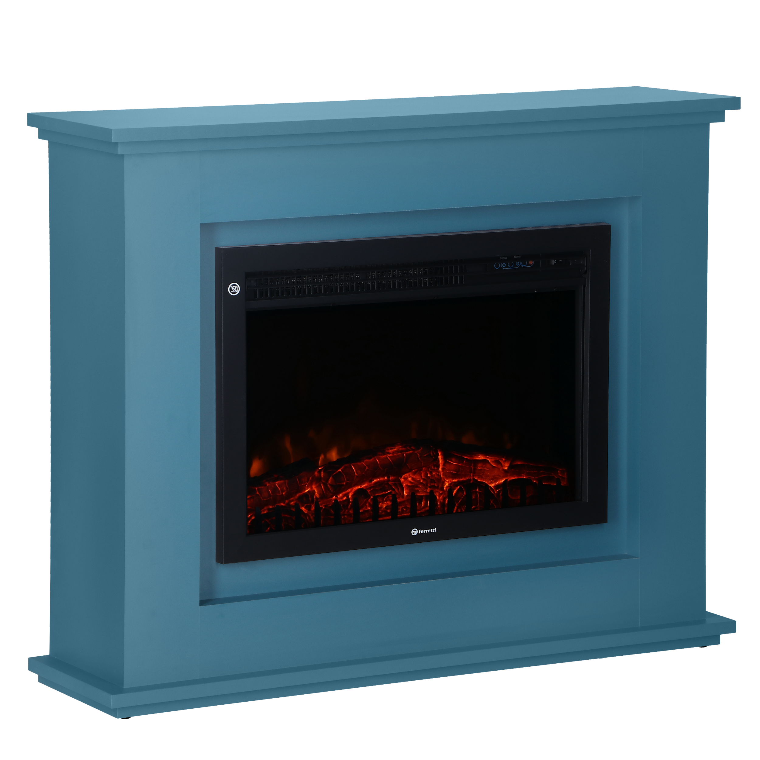 Kominek elektryczny CLOE Turkus 2000 W FERRETTI