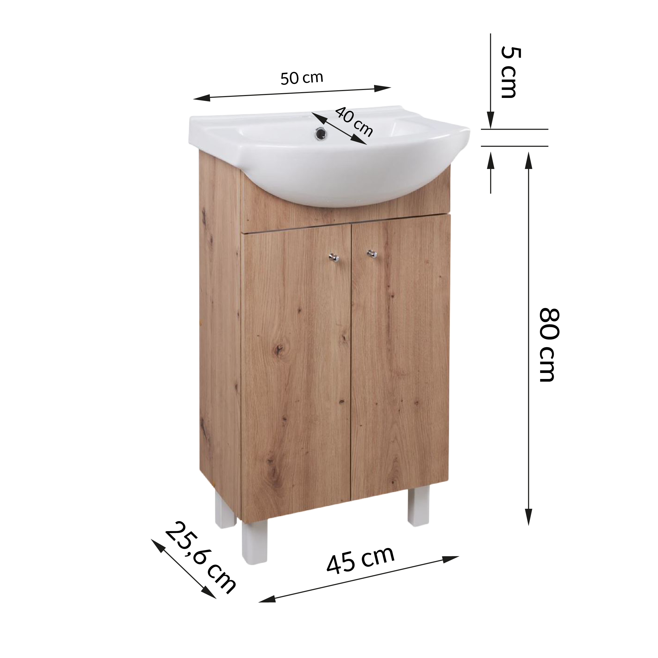 Zestaw mebli łazienkowych z umywalką 50 LUKA NEW SENSEA - 6