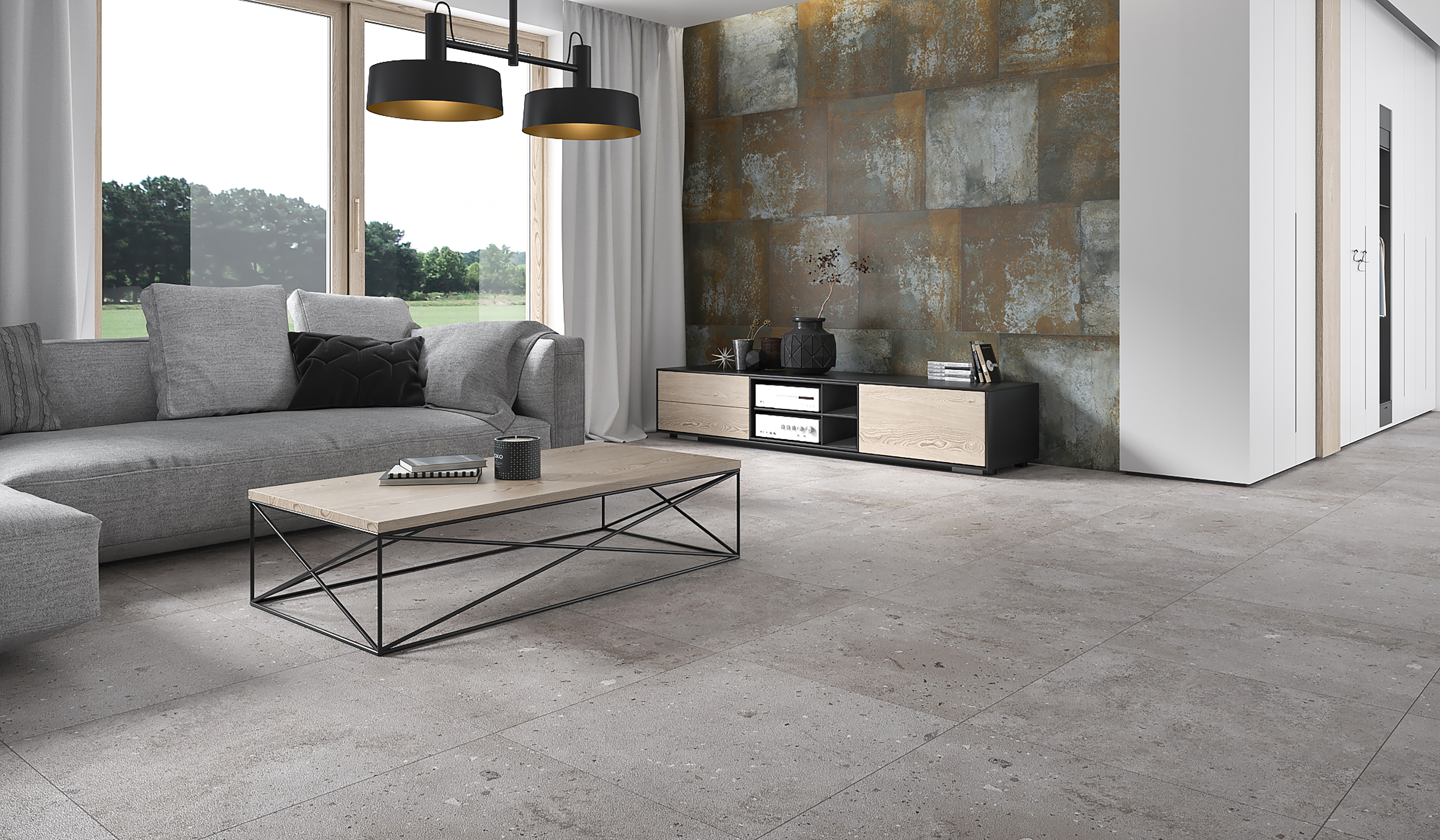 Gres szkliwiony Darkside Grys 60x60 Ceramika Paradyż - 6