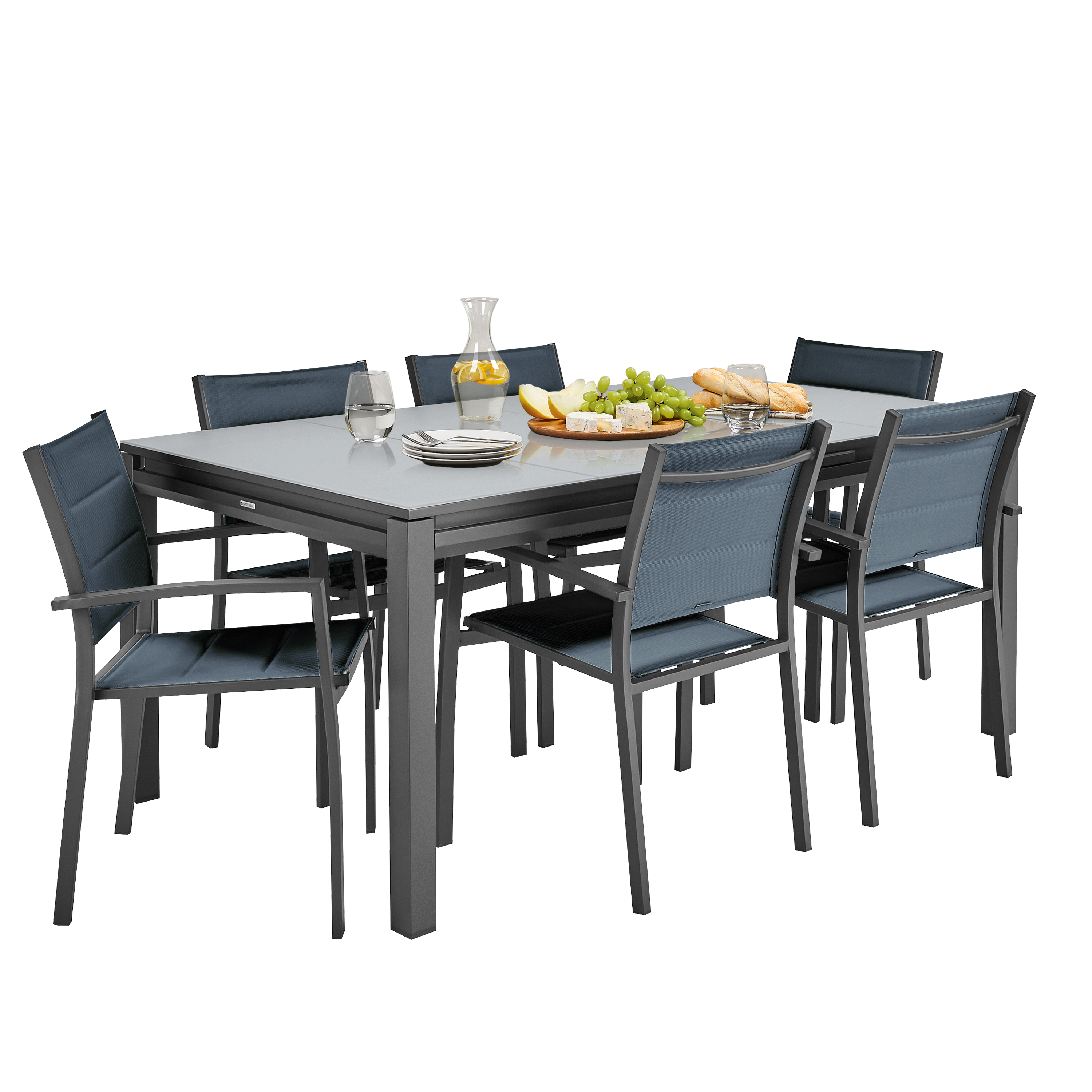 Mesa de alumínio NATERIAL ODYSSEA II EASY VIDRO 180/240X100CM MOKA - 26