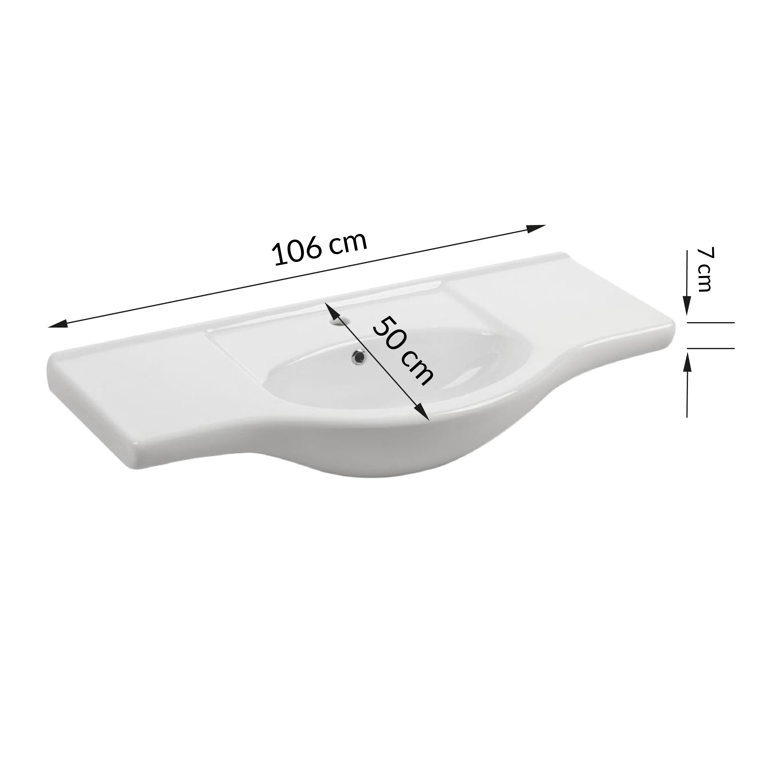 Umywalka ceramiczna Storm 105 Sensea - 3