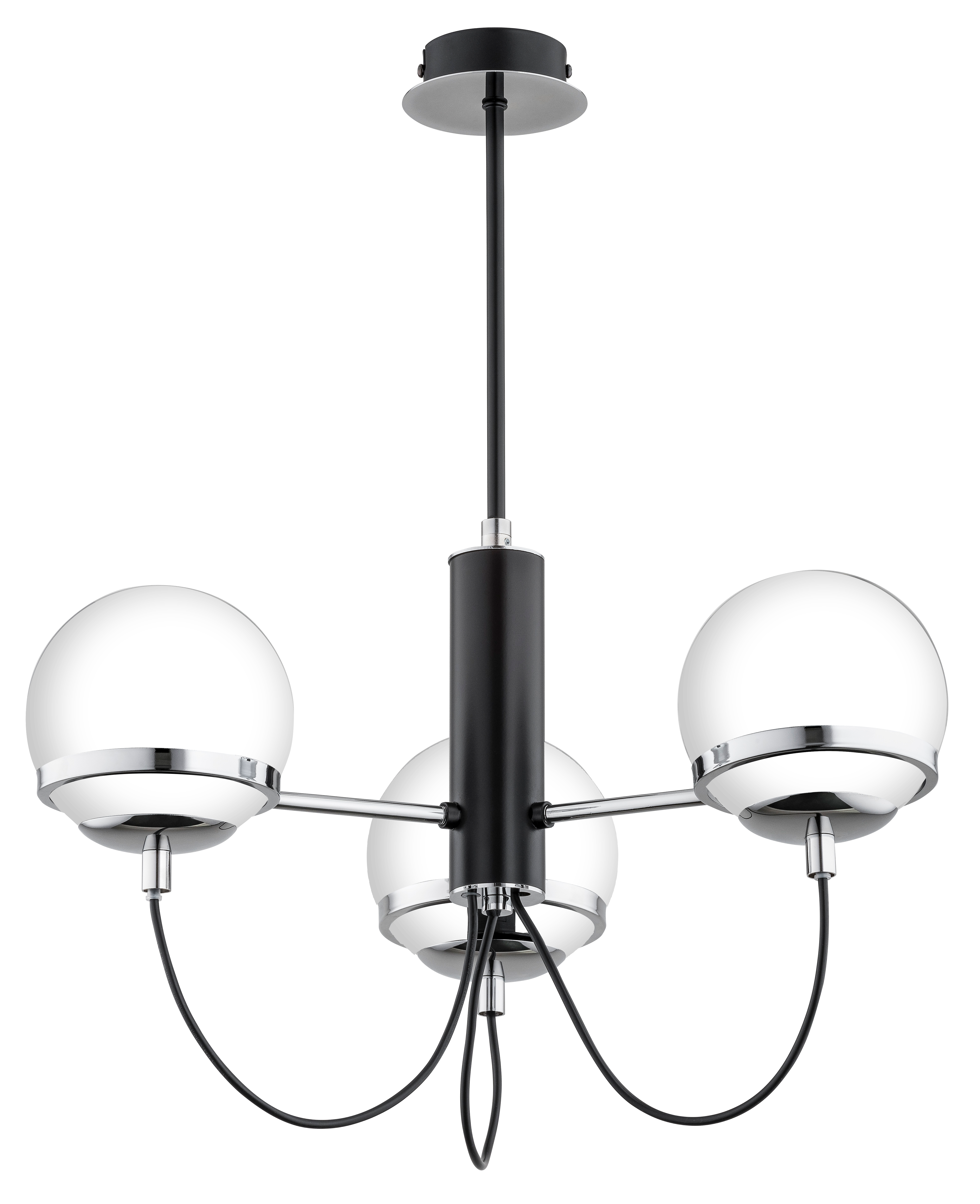Lampa wisząca Auron czarna 3 x E14 Alfa