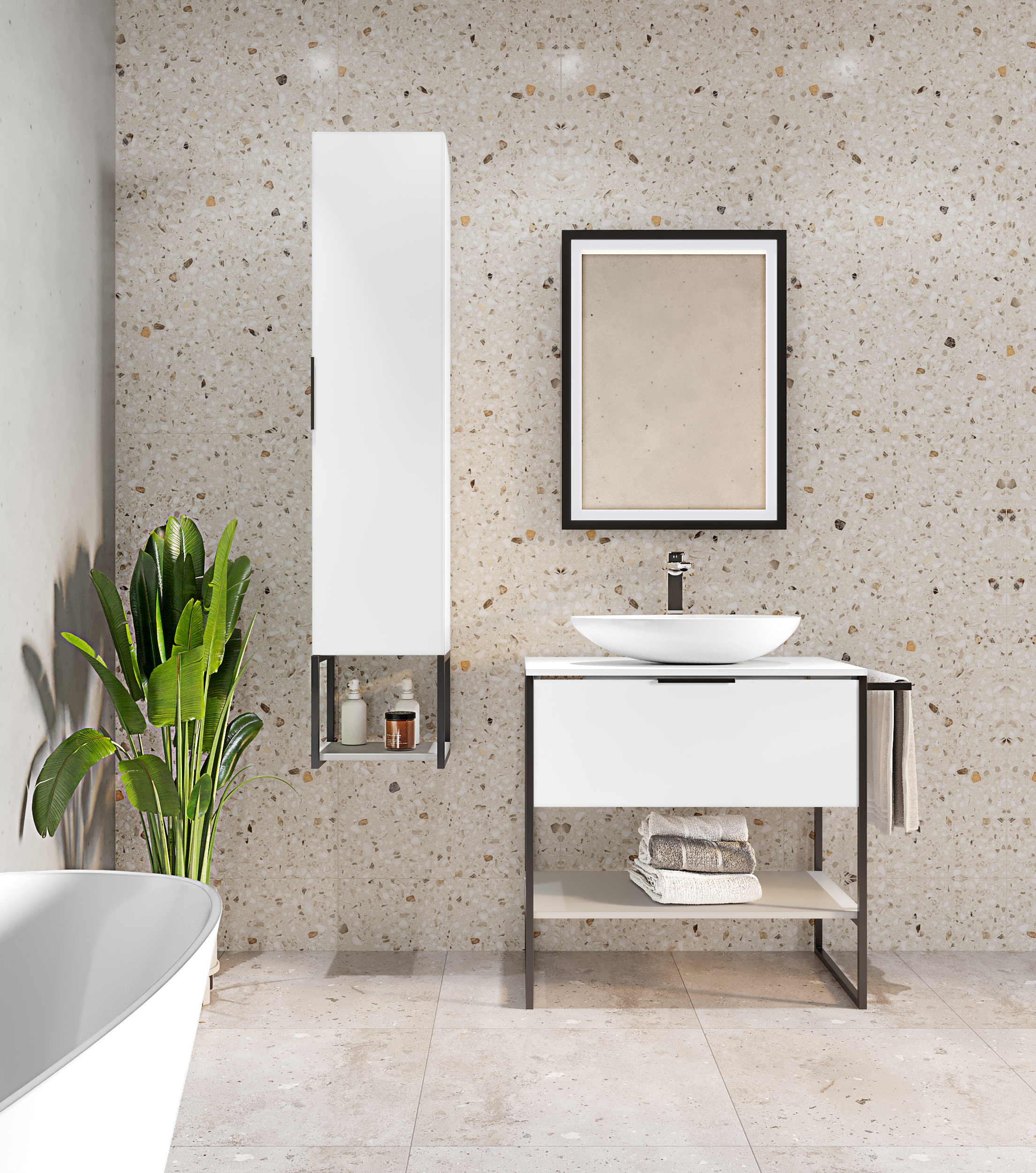 Lavatório de pousar SHILA OVAL 56,1X12,2X33,8CM BRANCO BRILHO - 2