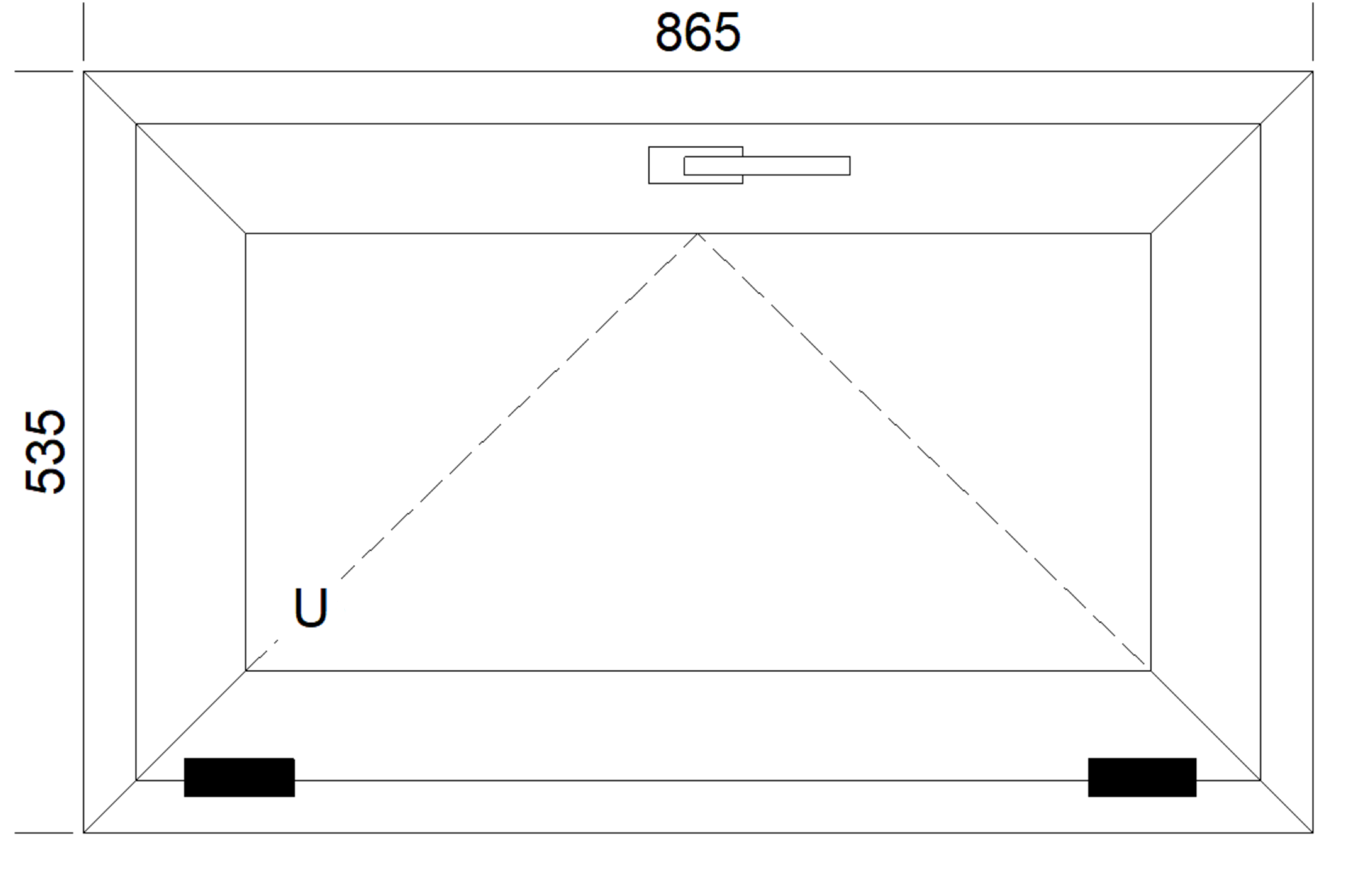 Okno PCV 2-szybowe fasadowe O2 białe 865x535 mm uchylne do wewnątrz - 2