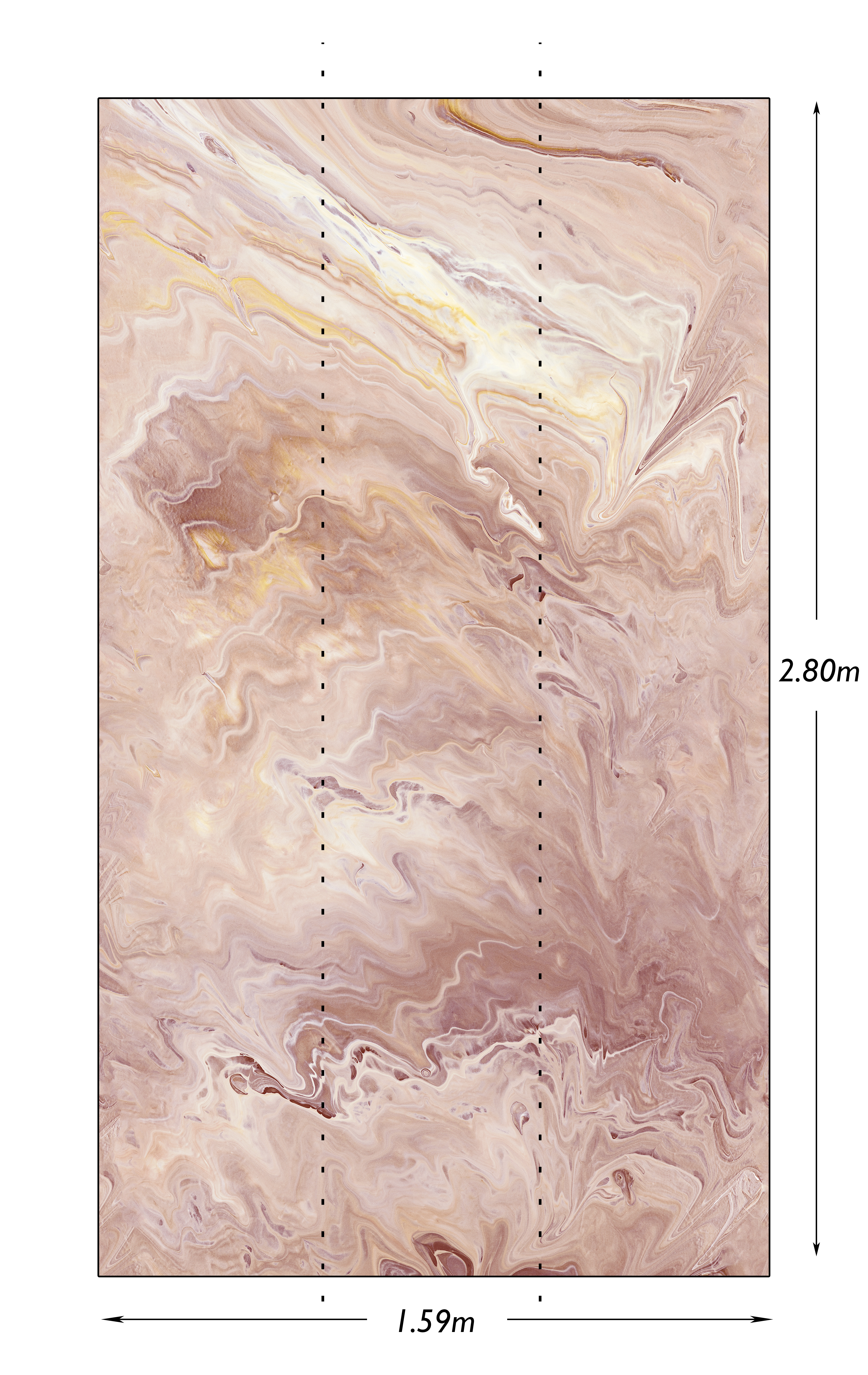 Tapeta panoramiczna Marble marmur różowy 159 x 280 cm - 2
