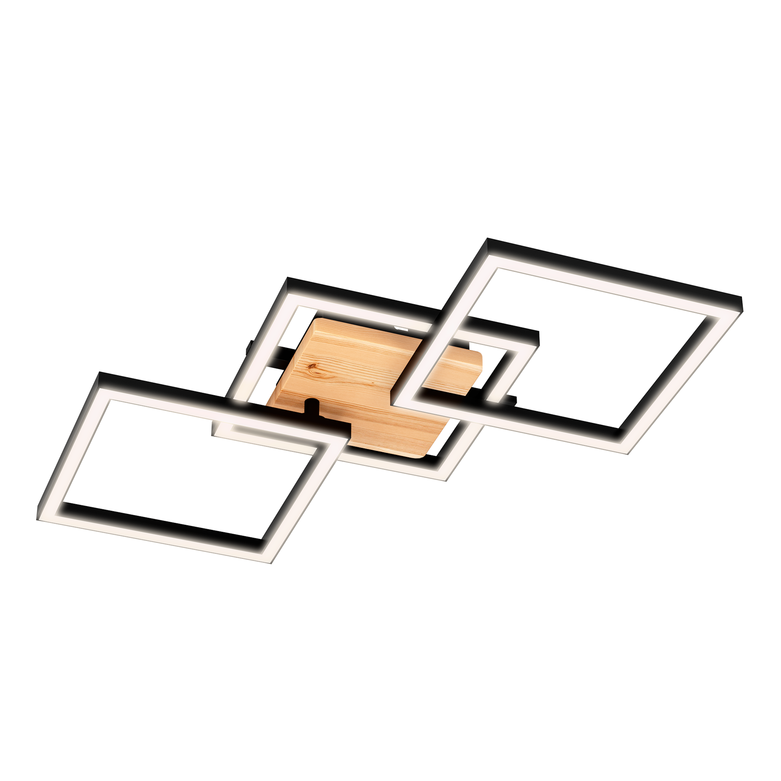 Plafon Rog czarny z drewnem LED Inspire - 6