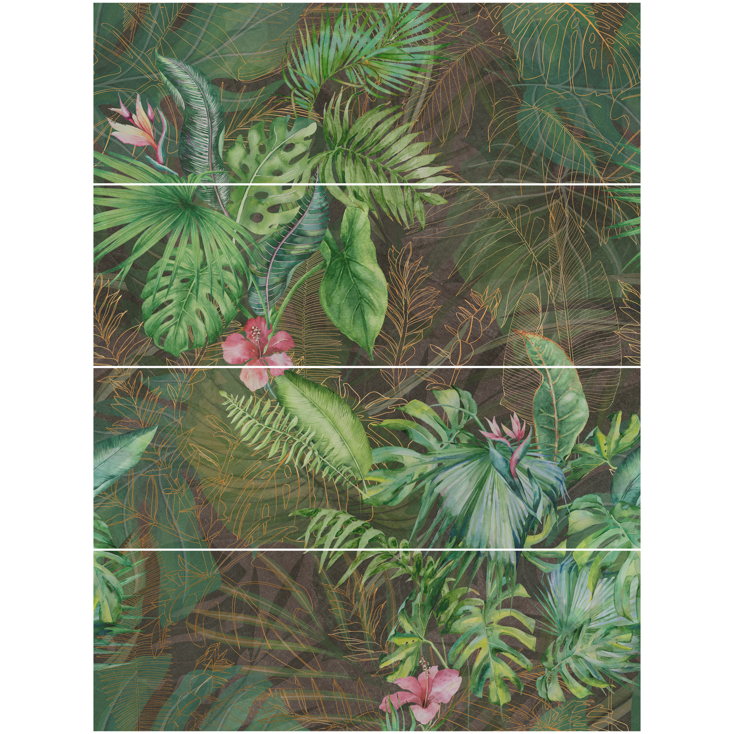 Obraz Mural Green Palms 90x120 4EL Alfa-Cer