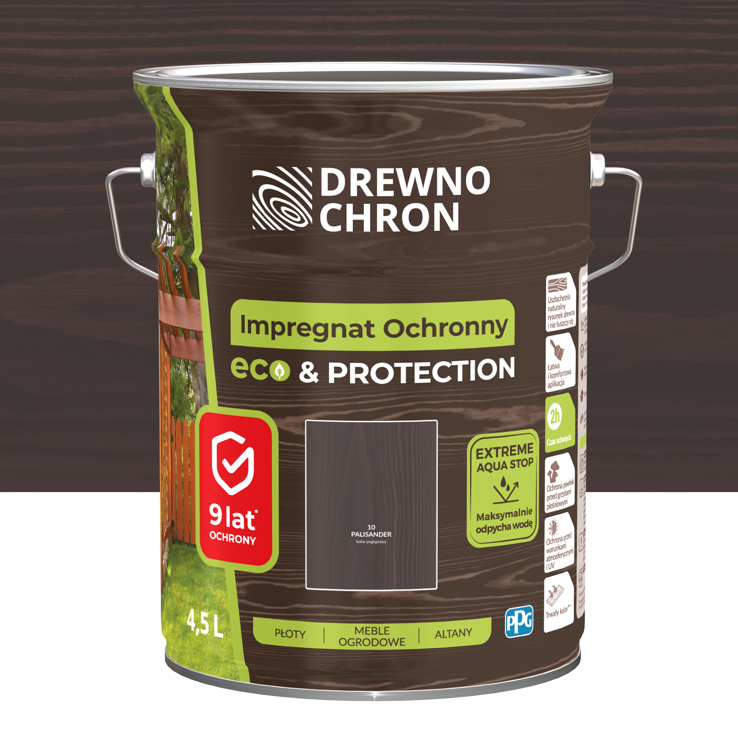 Impregnat do drewna 4.5 l Palisander Drewnochron