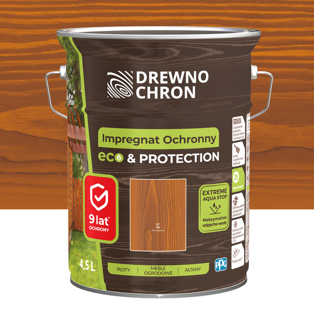 Impregnat do drewna Drewnochron Eco&Protection 4.5 l Teak