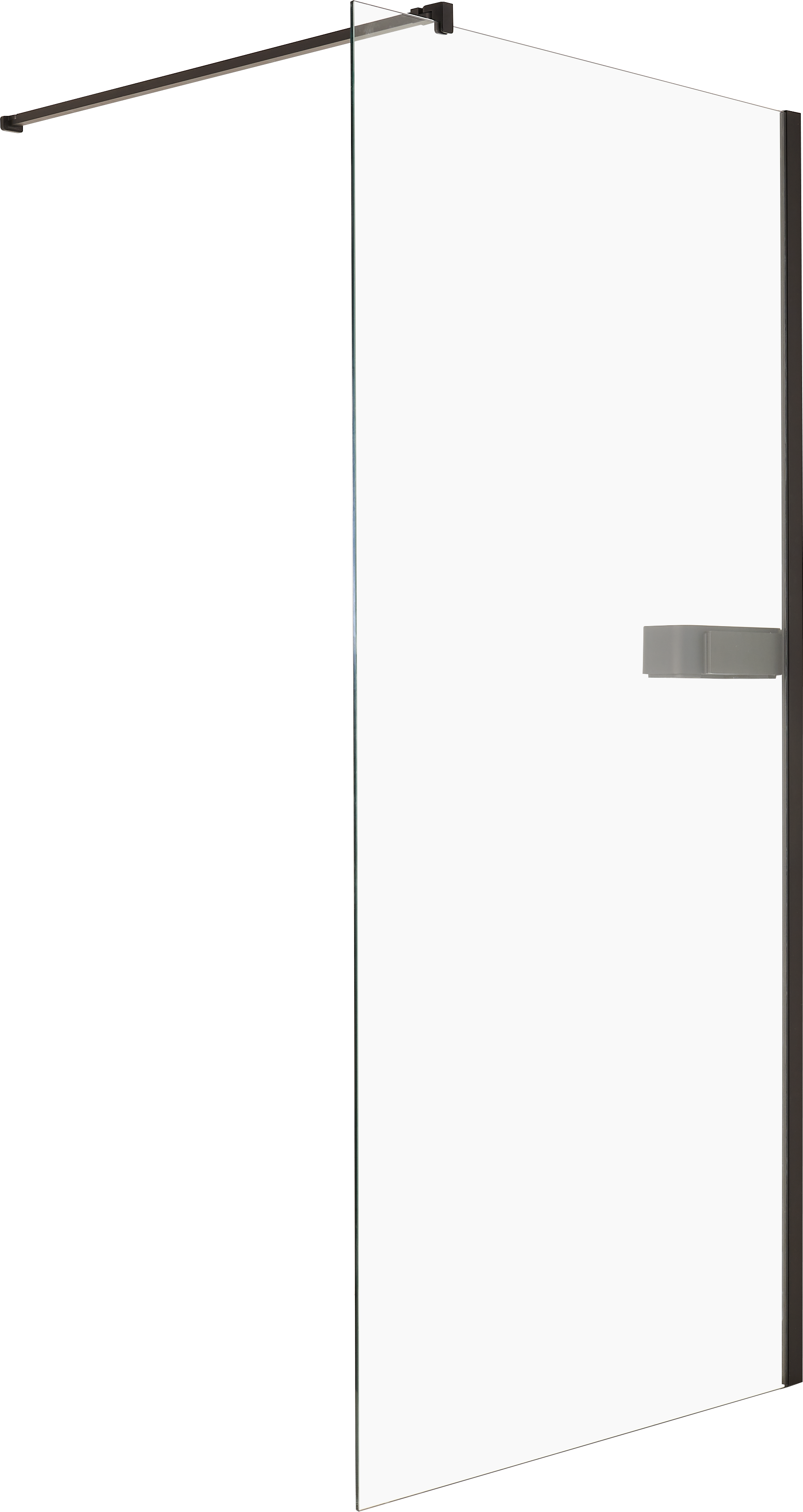 Kabina Walk-in INC 100x200 transparentna profil czarny Sealskin