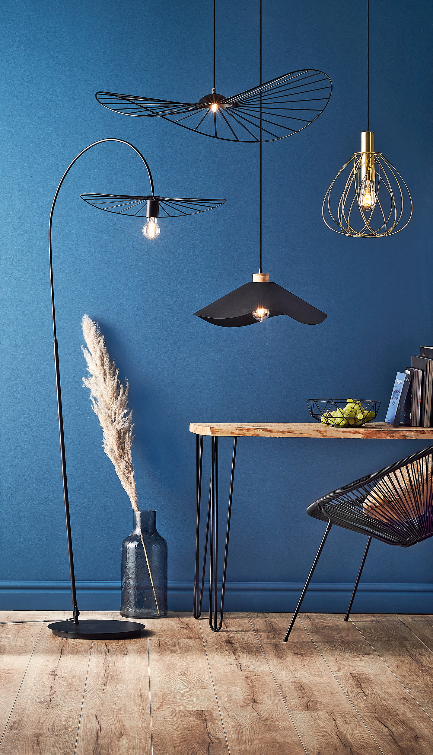 Lampa wisząca Merone mosiądz E27 Inspire - 6